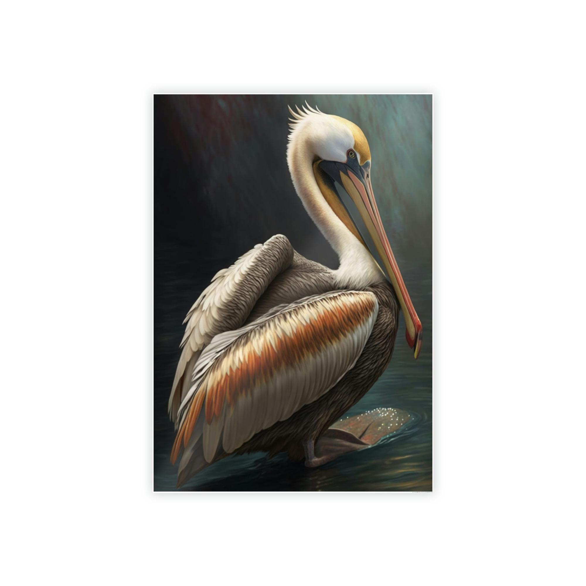 Pelicans Pelican Portrait: An Artistic Canvas Showcase