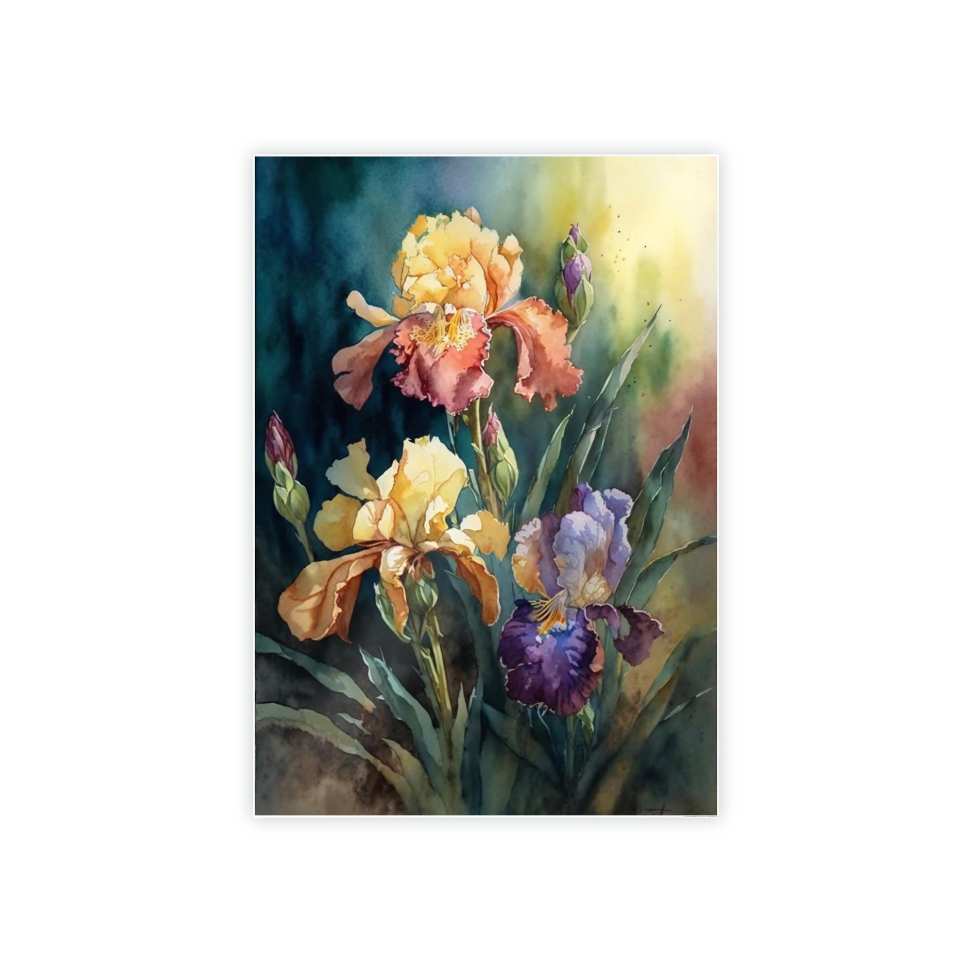 Irises Iris Melodies: A Canvas of Floral Rhythms and Textures