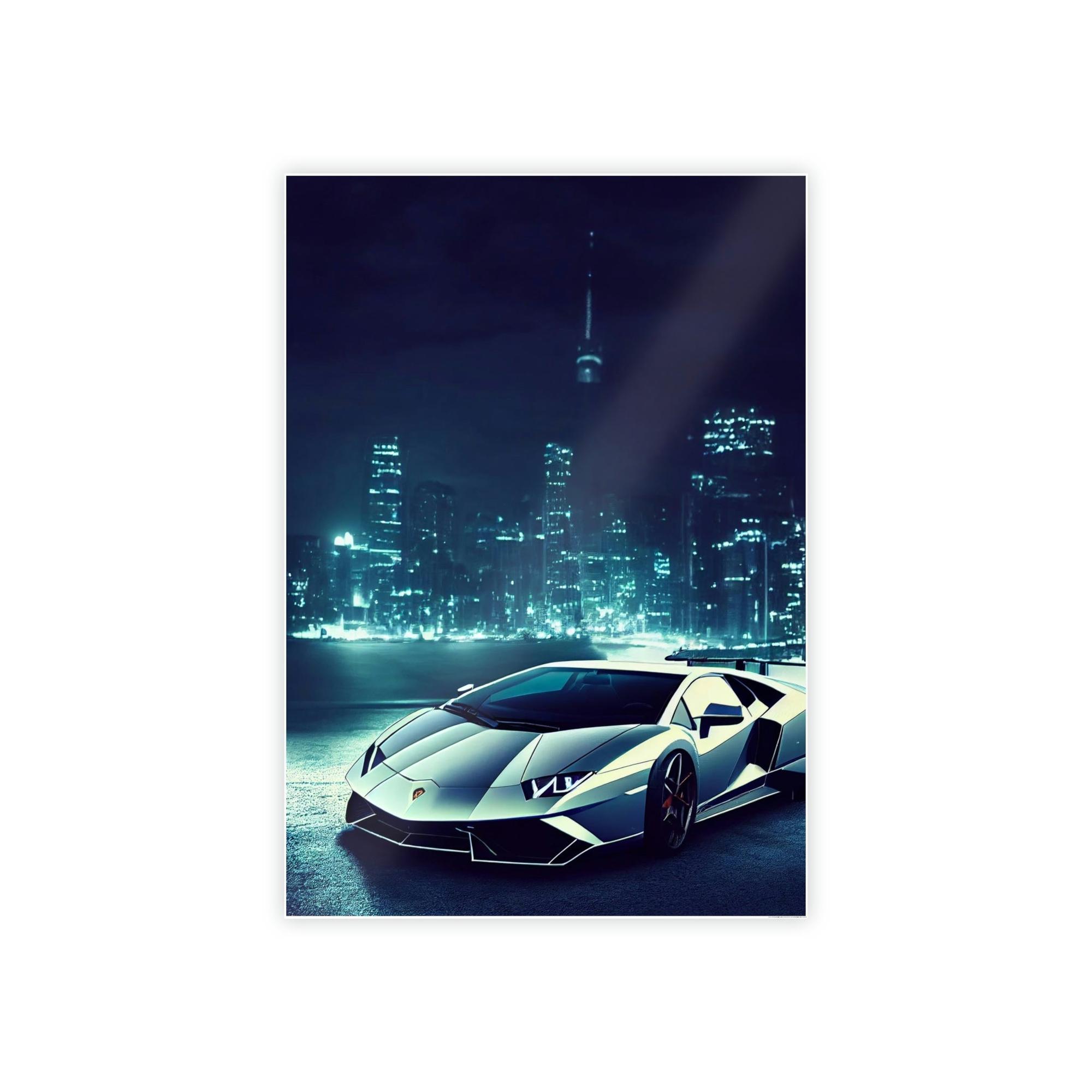 Lamborghini Speed and Style: Lamborghini Wall Art on Natural Canvas & Poster