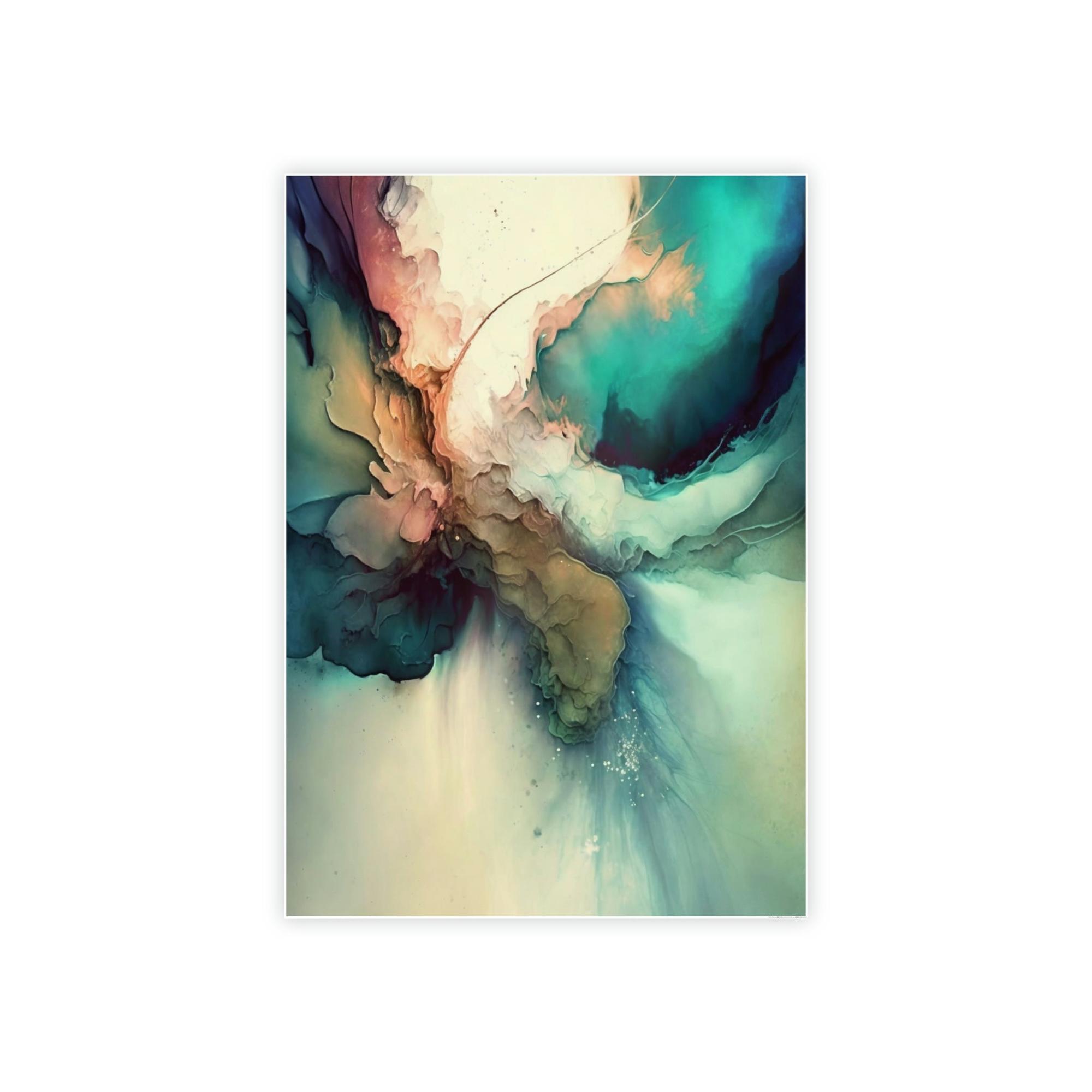 Teal Abstract Art The Depths of Teal: Abstract Creation