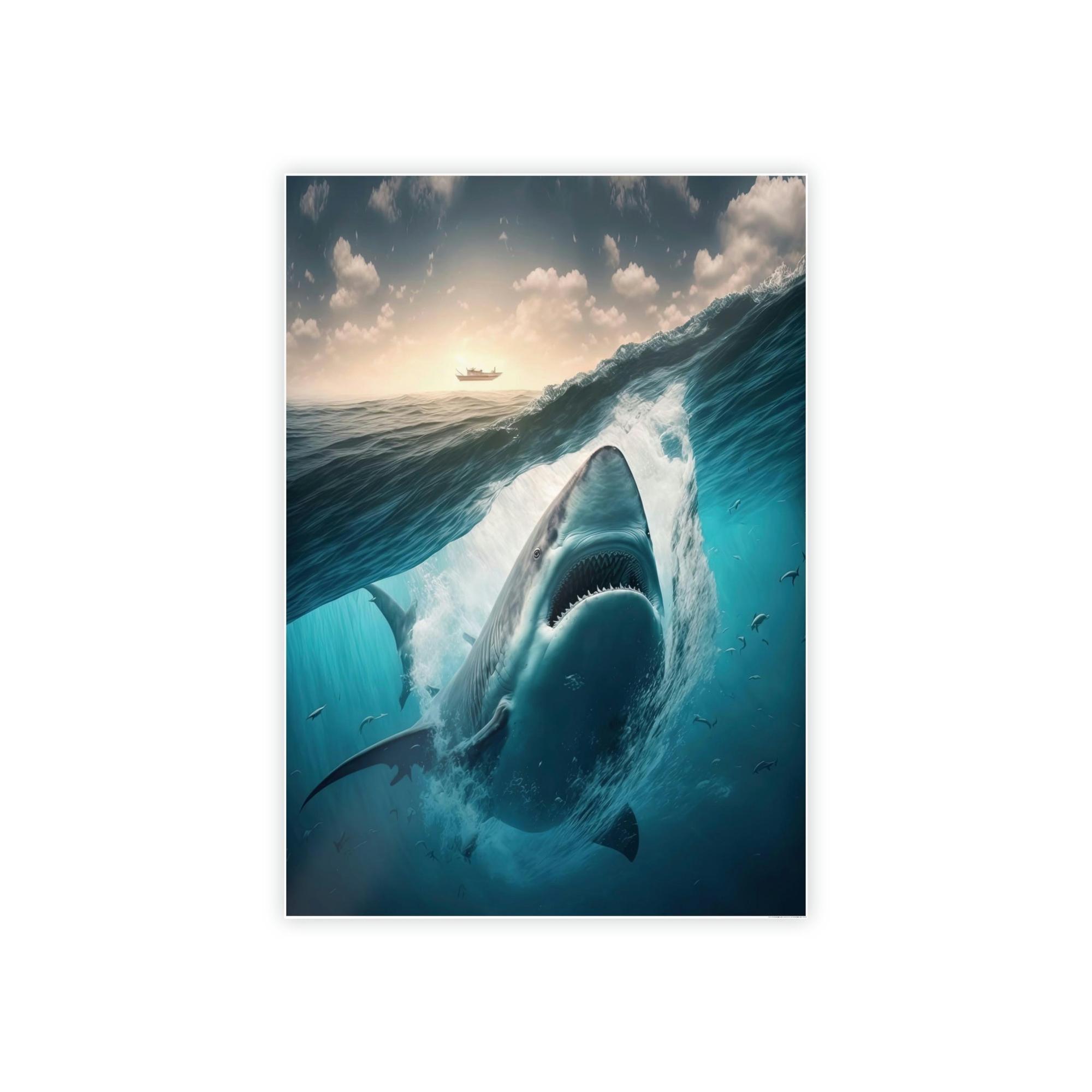Sharks Oceanic Predator: A Sharks' Canvas Masterpiece