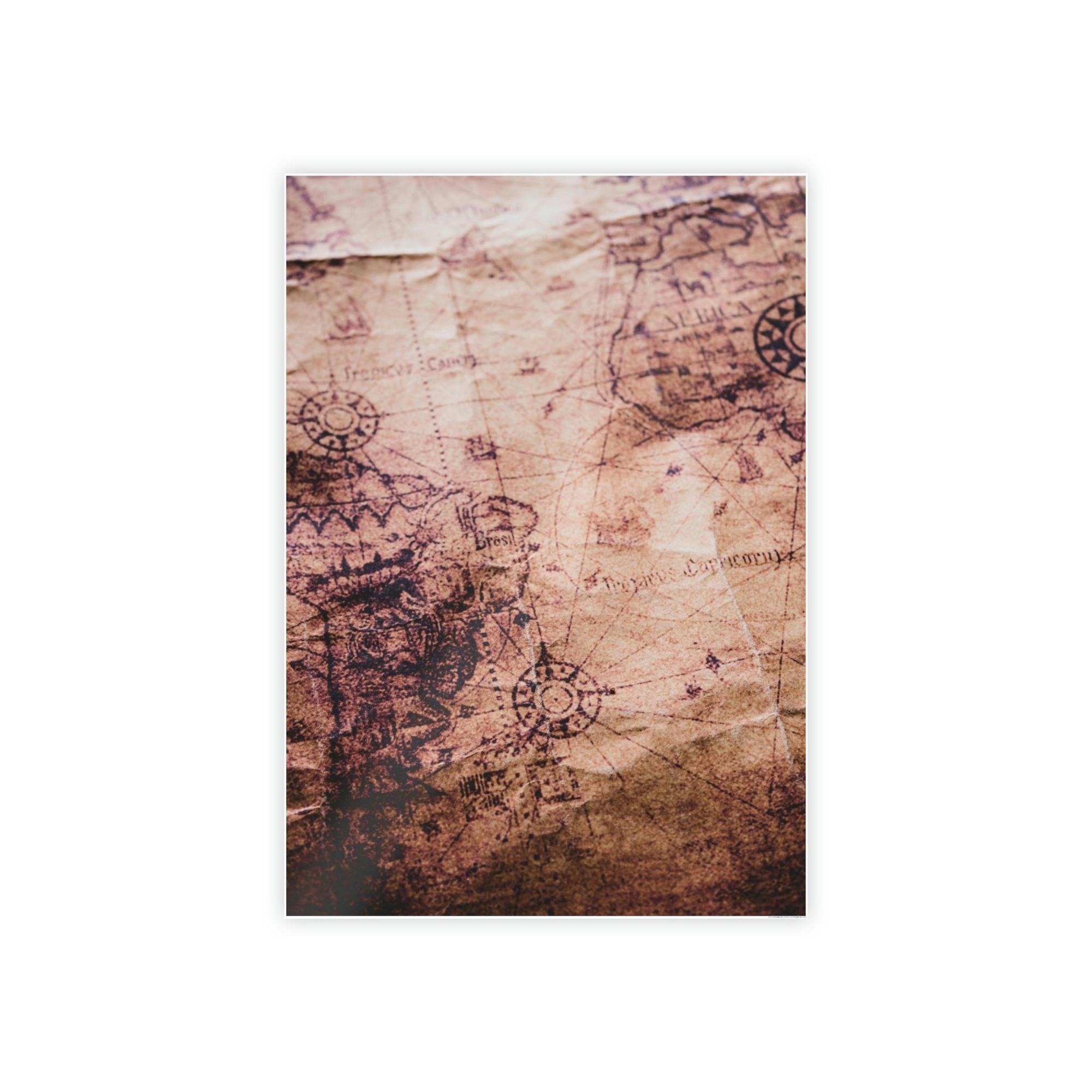 Vintage Maps Historical Hues: A Painting of Vintage Maps as a Palette of Time
