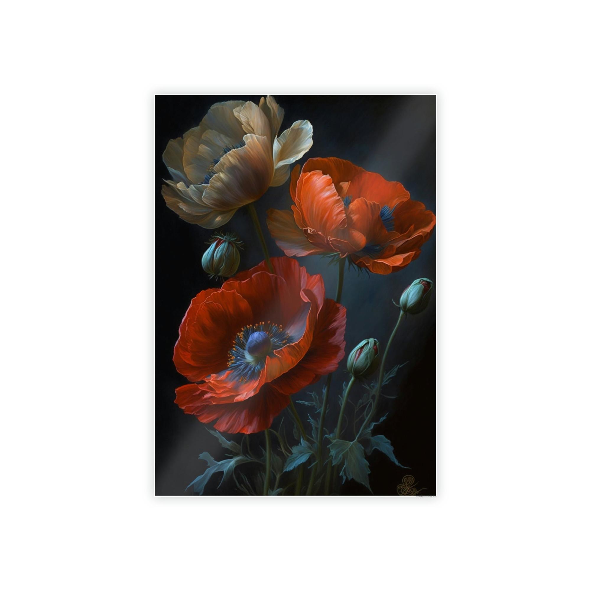 Poppies Red Radiance: A Painting of Poppies as a Burst of Color