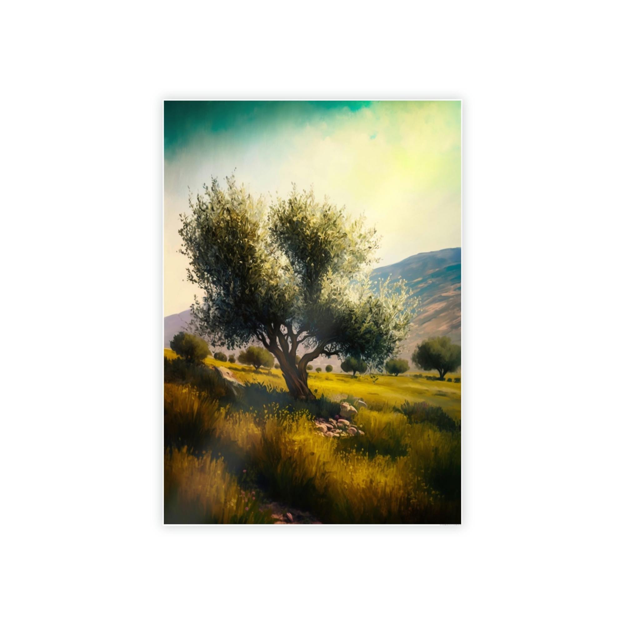 Olive Trees Shades of Green: A Tranquil and Serene Portrait of Olive Trees in Nature's Embrace