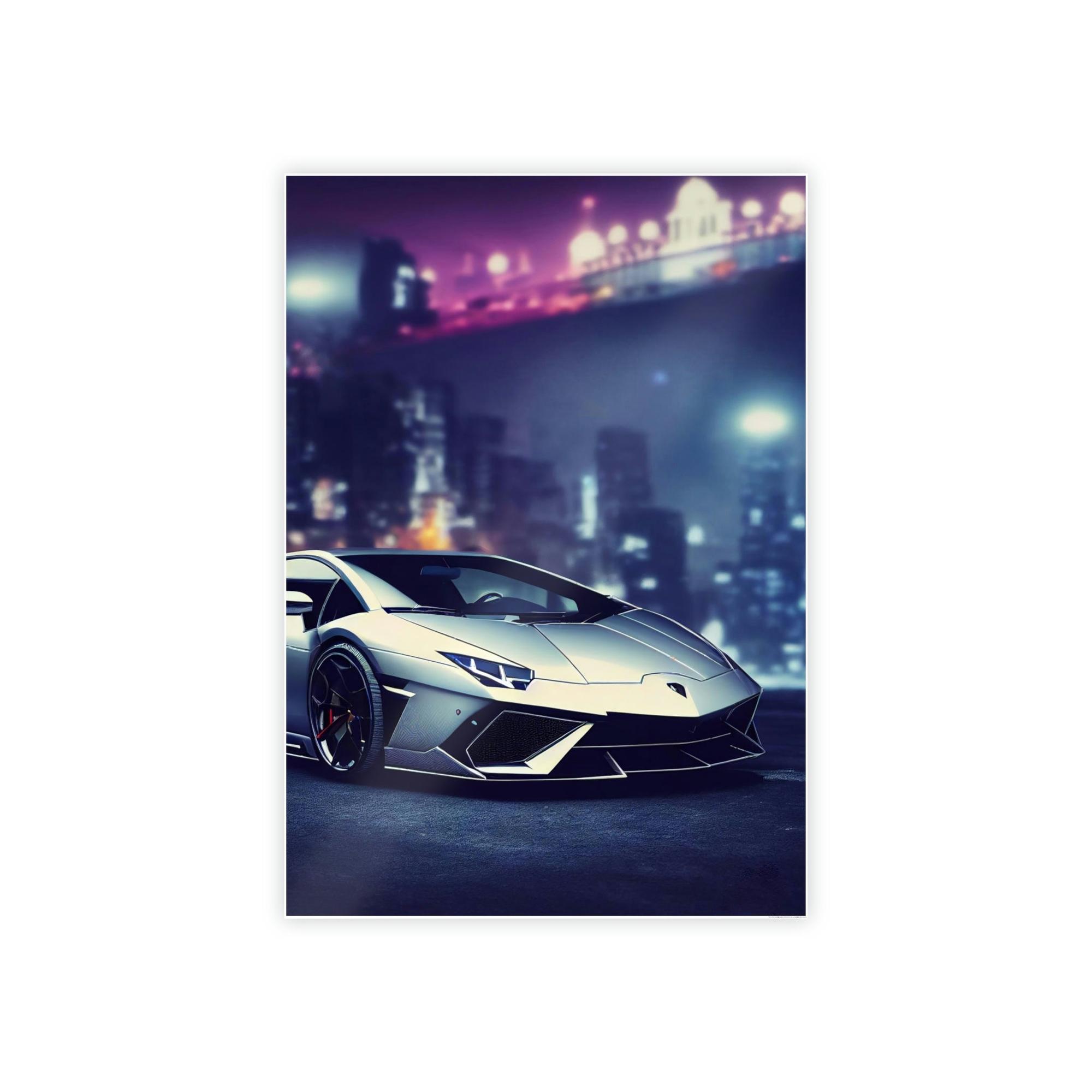 Lamborghini Precision and Power: Framed Canvas  & Poster Art Featuring Lamborghini