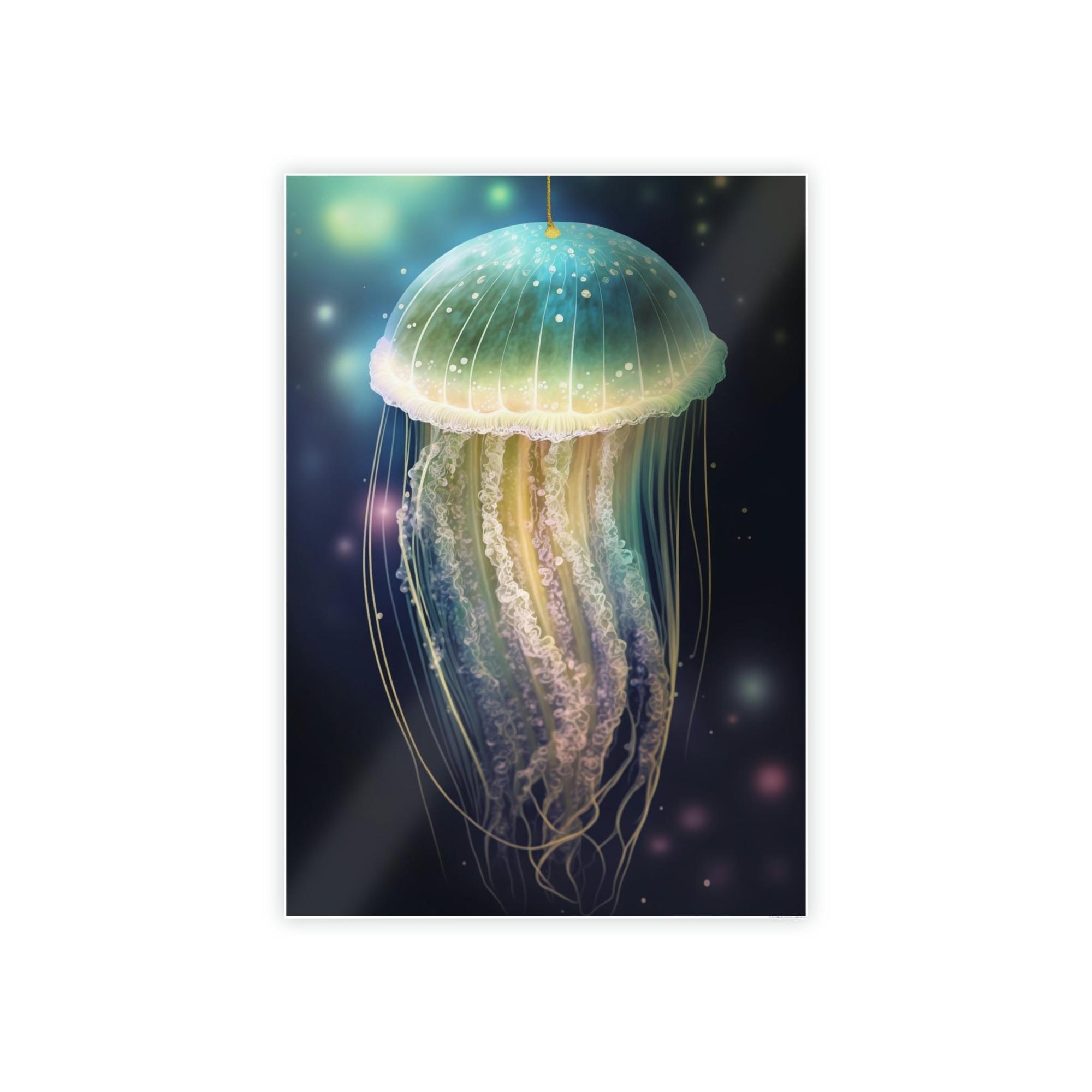 Jellyfishs Jellyfish Dreams: Natural Canvas & Poster Masterpiece of Underwater Life