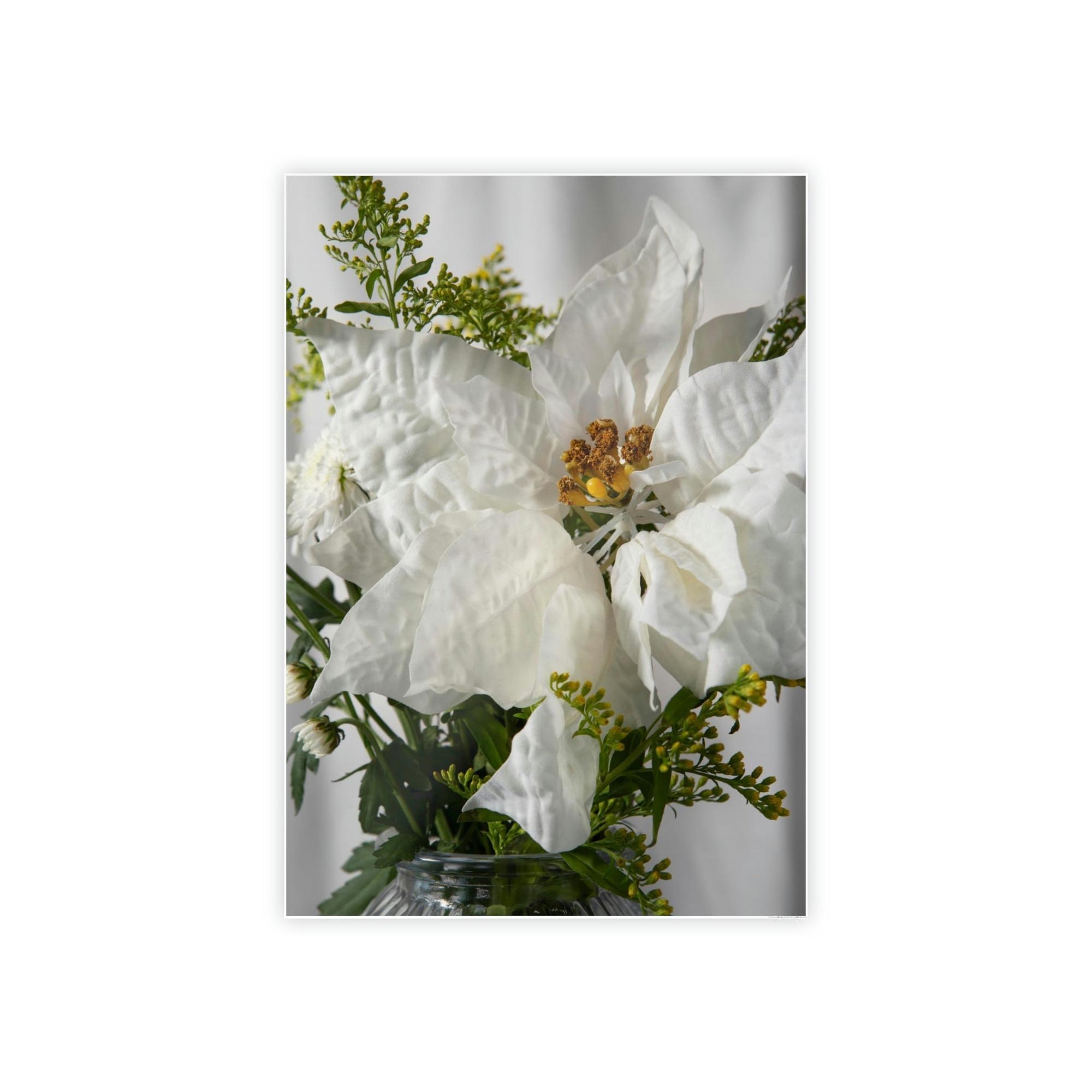 Poinsenttias The Beauty of Poinsenttias: A Winter Wonderland on Canvas