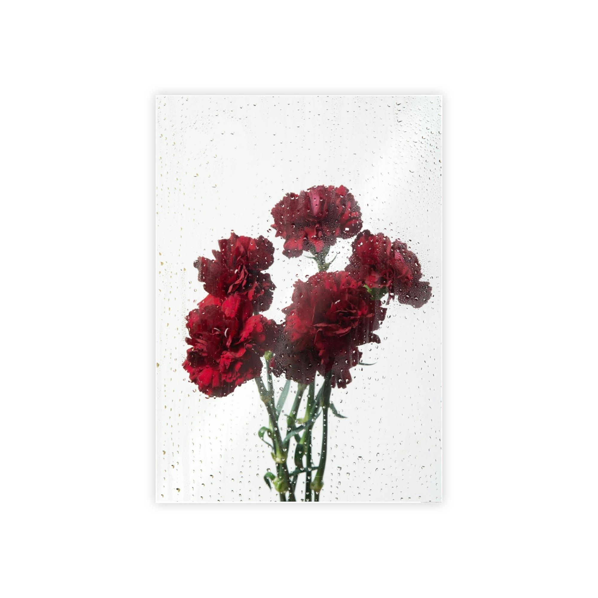 Caribbean Beach Timeless Charm: Carnations Art on Natural Canvas and Wall Art Prints for Your Home Decor