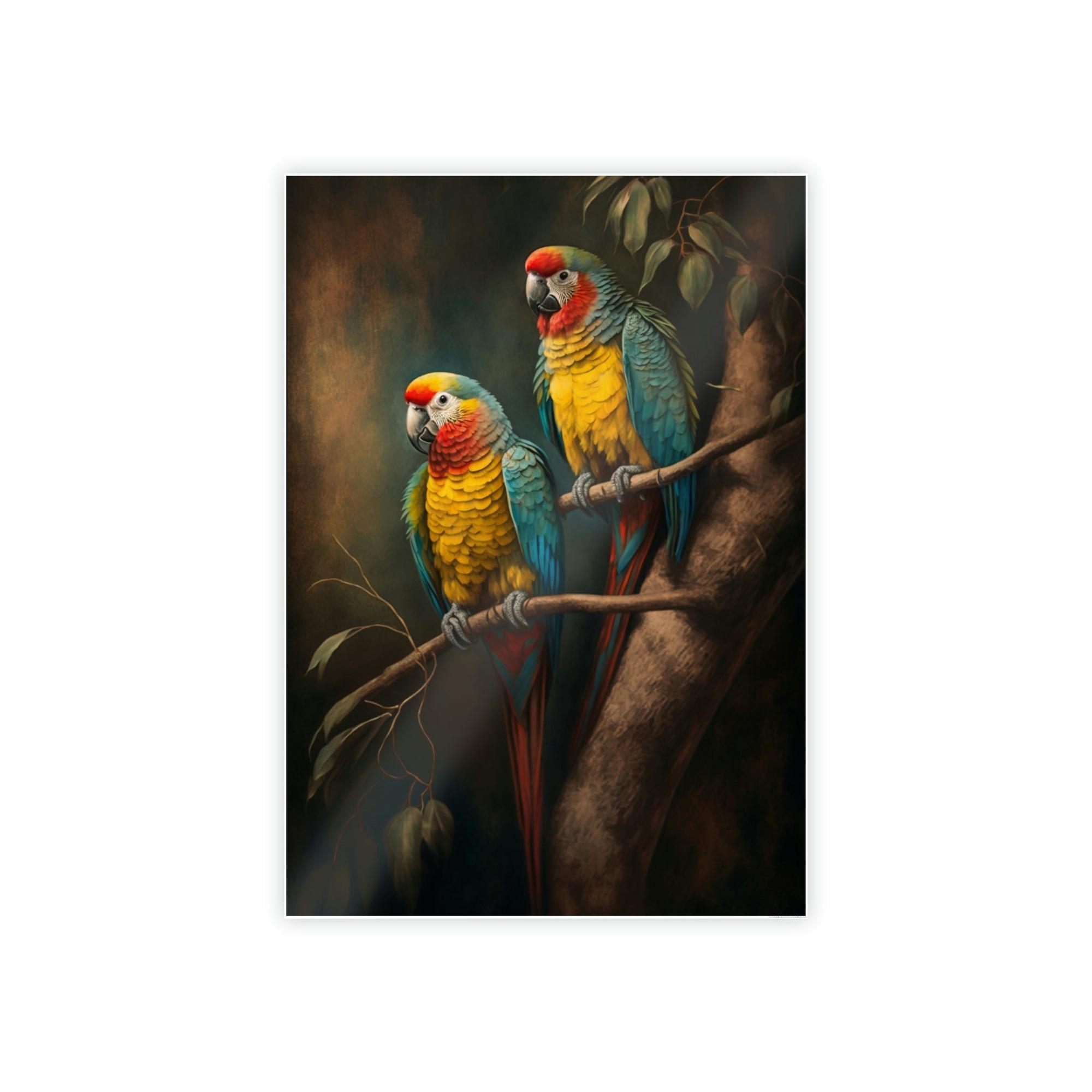 Parrots Tropical Symphony: A Canvas of Parrot Colors and Song