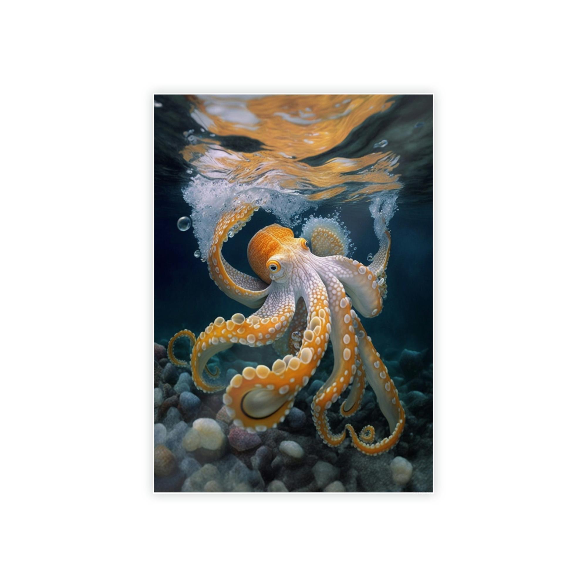 Octopuses Octopus Wonderland: A Dreamy and Surreal Painting on Canvas