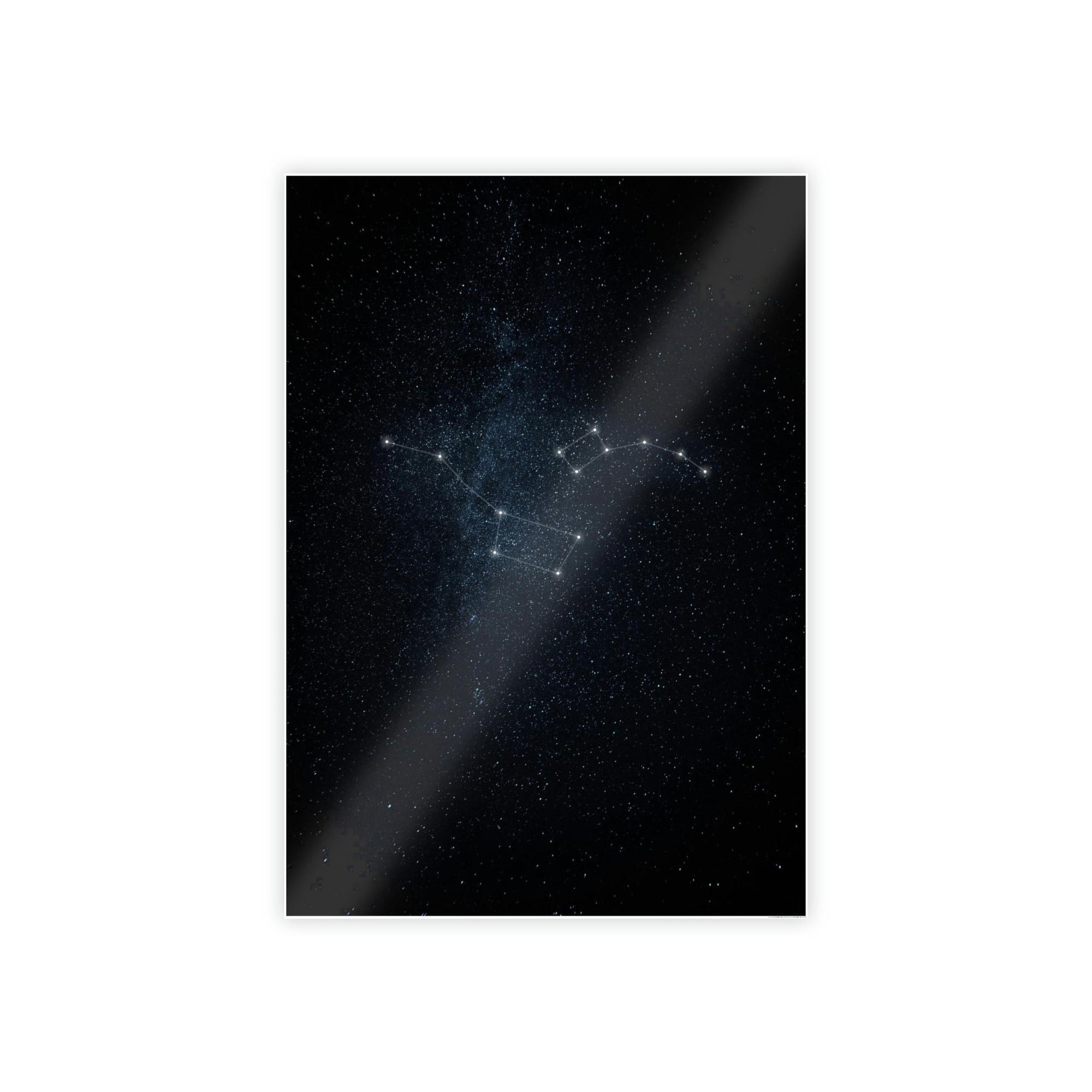 Constellations Cosmic Beauty: A Framed Canvas & Poster of Starry Constellations