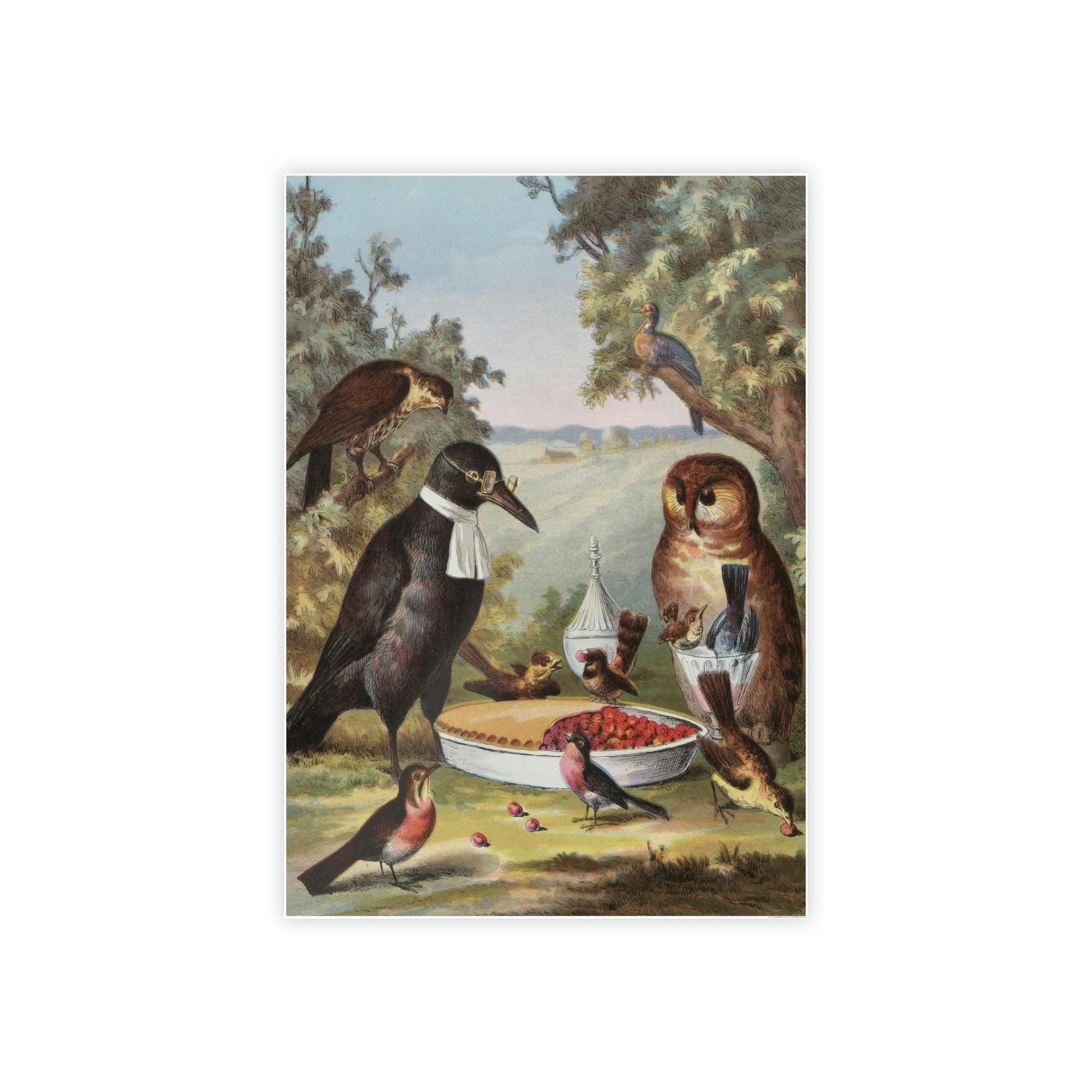 Anthropologie Feathered Fantasy: Anthropologie Canvas Painting with Birds