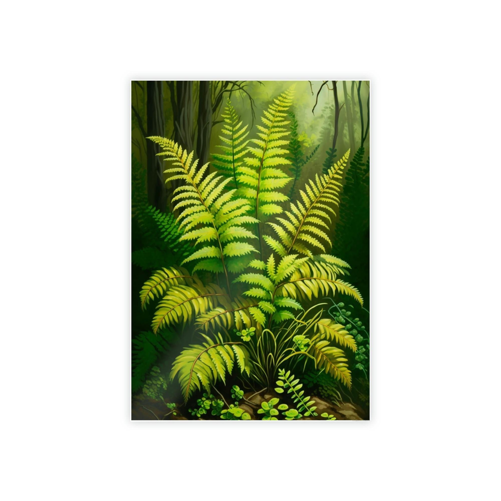 Fern The Enchanted Forest: A Painting on Canvas Featuring Ferns