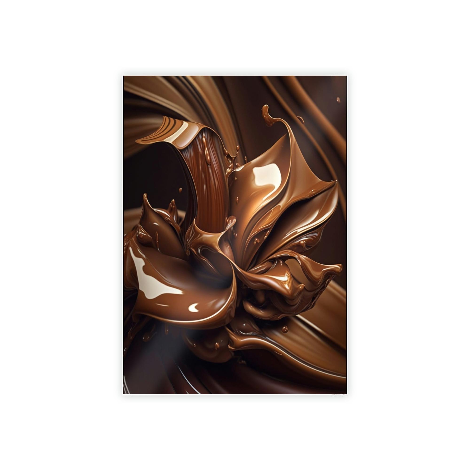 Brown Bold and Beautiful: A Brown and Black Abstract Art Print on Canvas