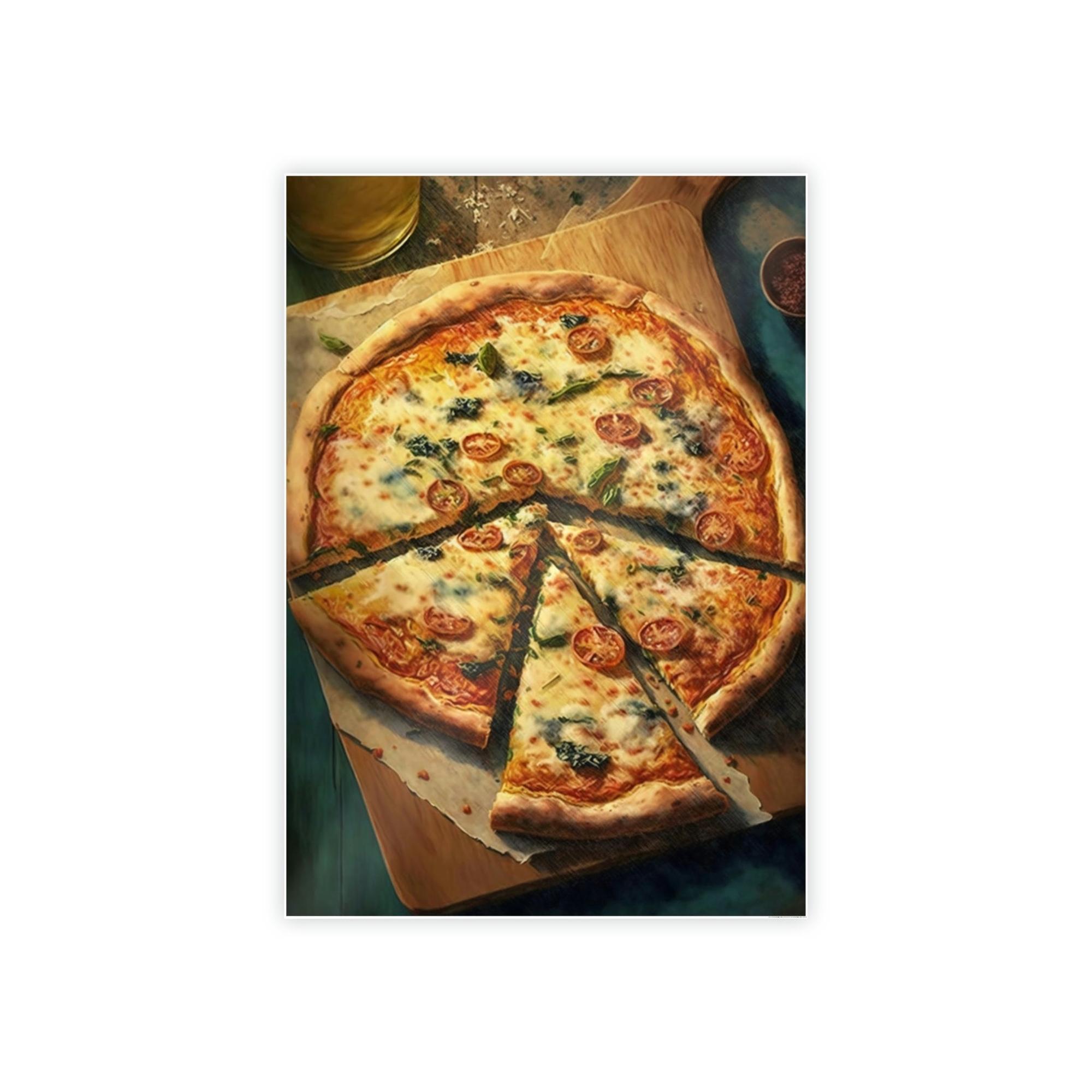 Pizza Pizza Perfection: Natural Canvas Prints of Artfully Arranged Pizza Toppings
