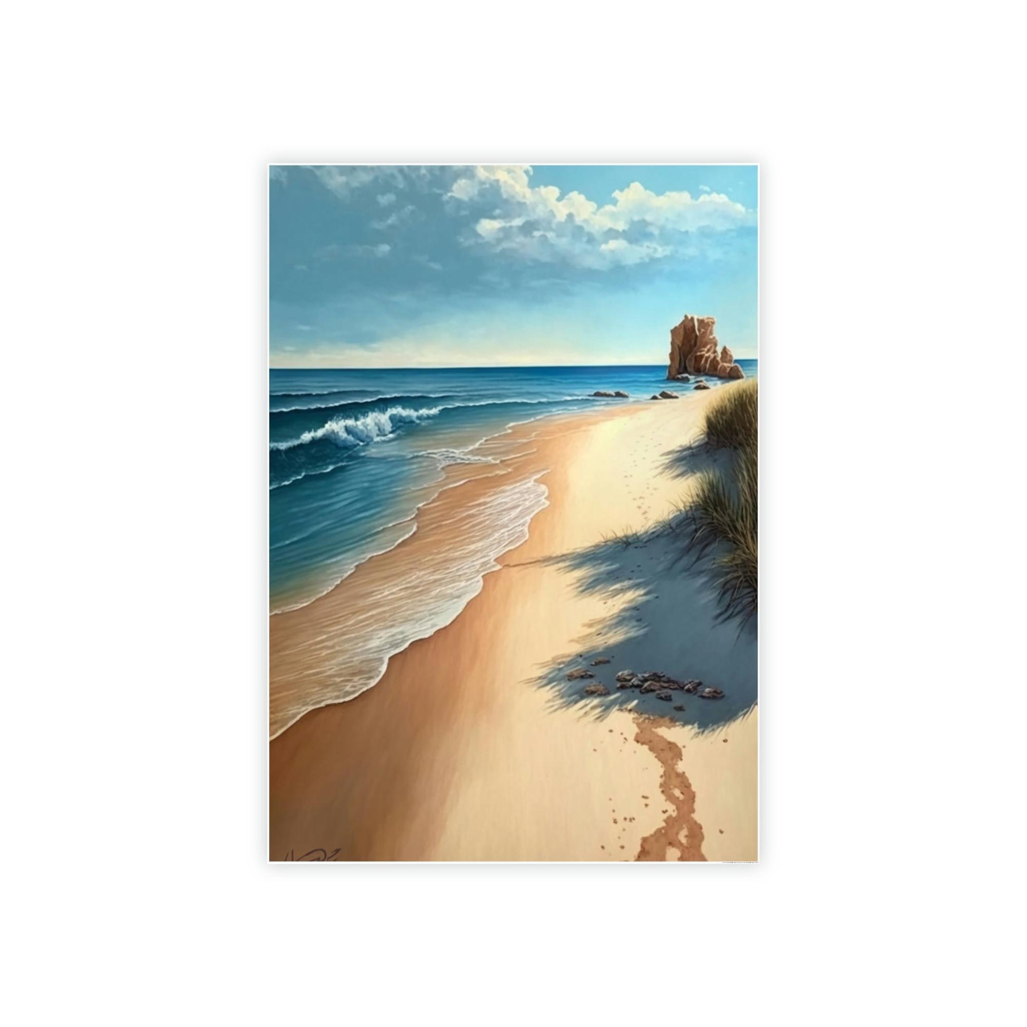 Island Beach Beach Bliss: Wall Art of an Island Beach on Canvas & Poster