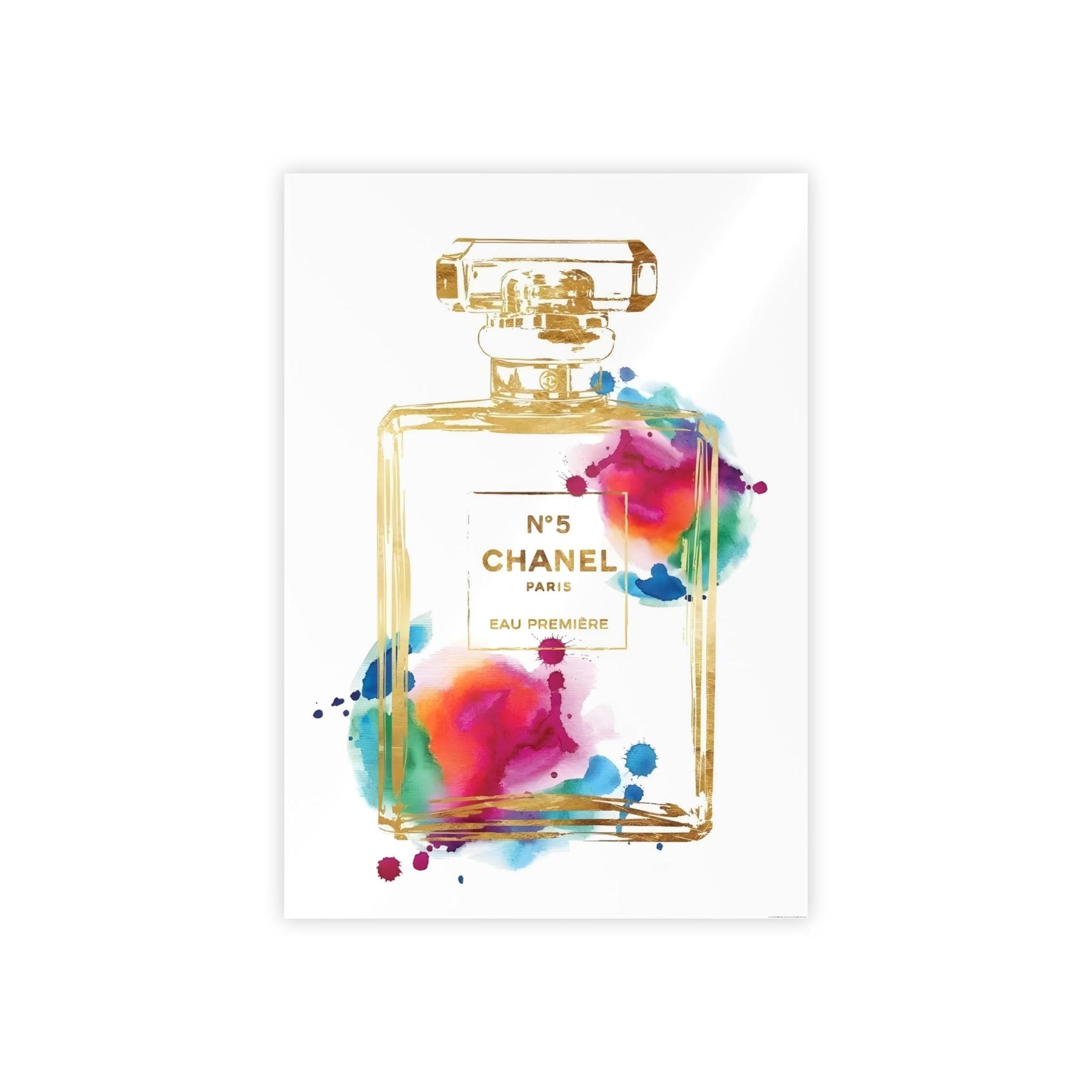 Chanel Iconic Beauty: Chanel-Inspired Print on Natural Canvas & Poster