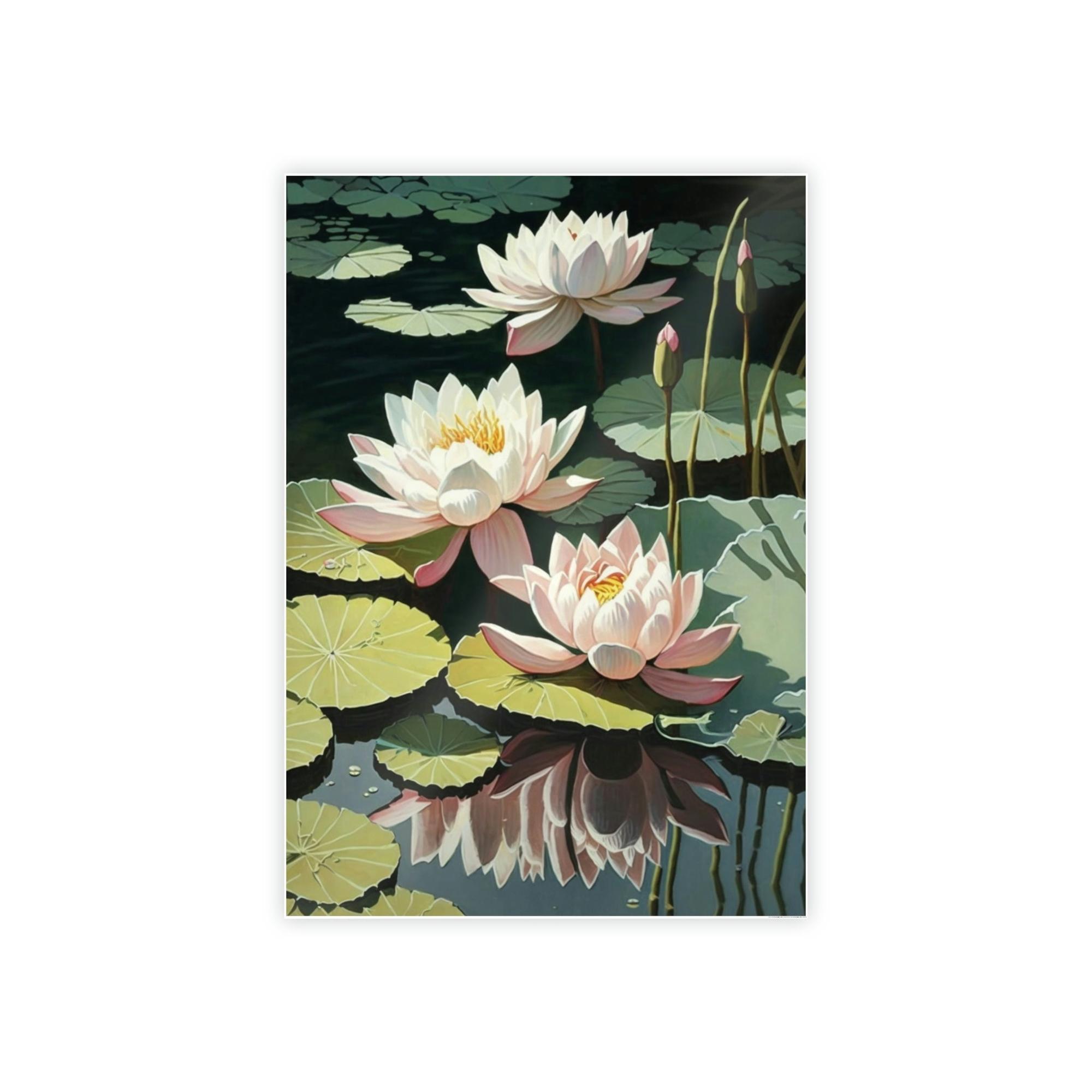 Lotuses Lotus Dreamscape: Mesmerizing Framed Canvas and Print
