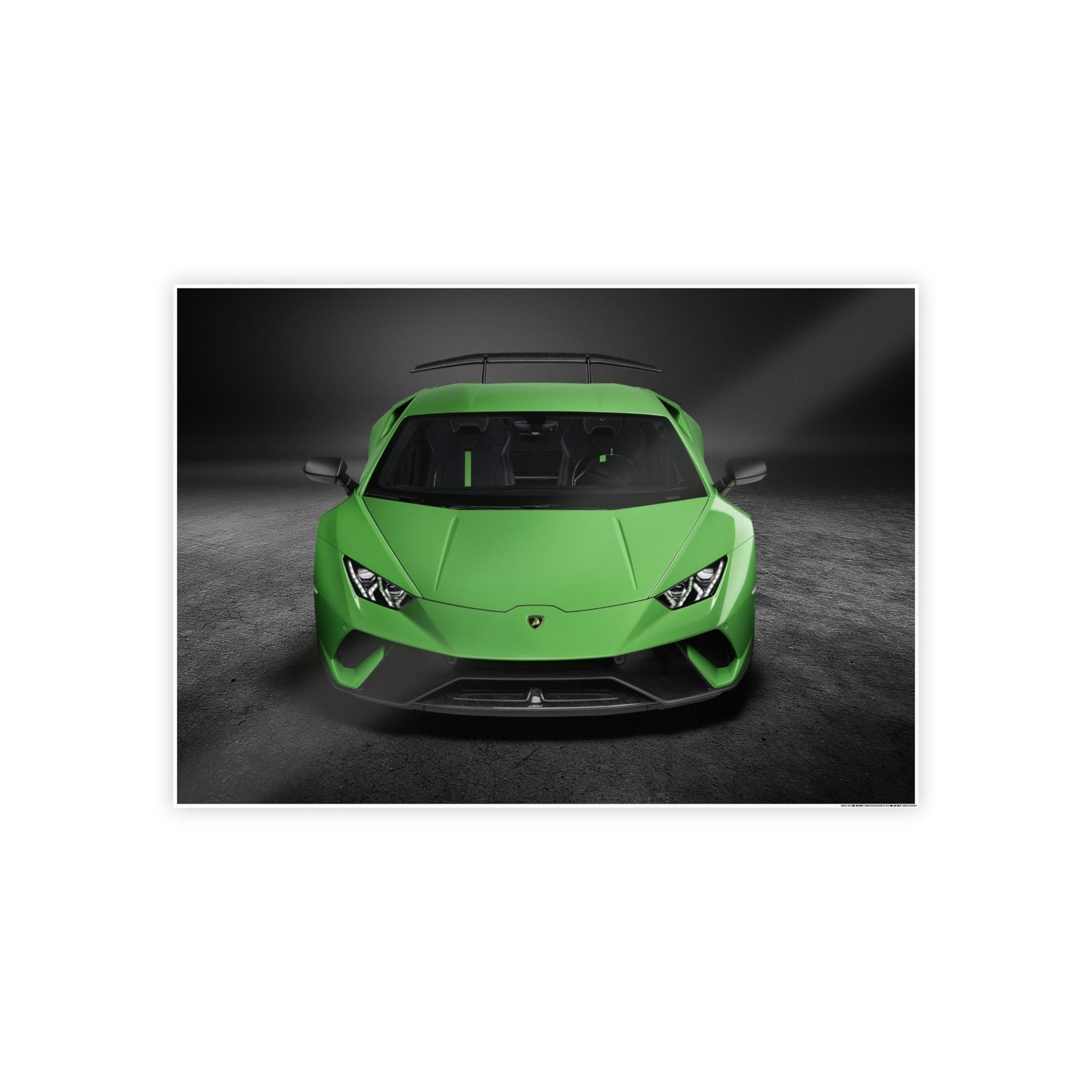 Lamborghini Italian Beauty on Canvas: Lamborghini Wall Art on Natural Canvas