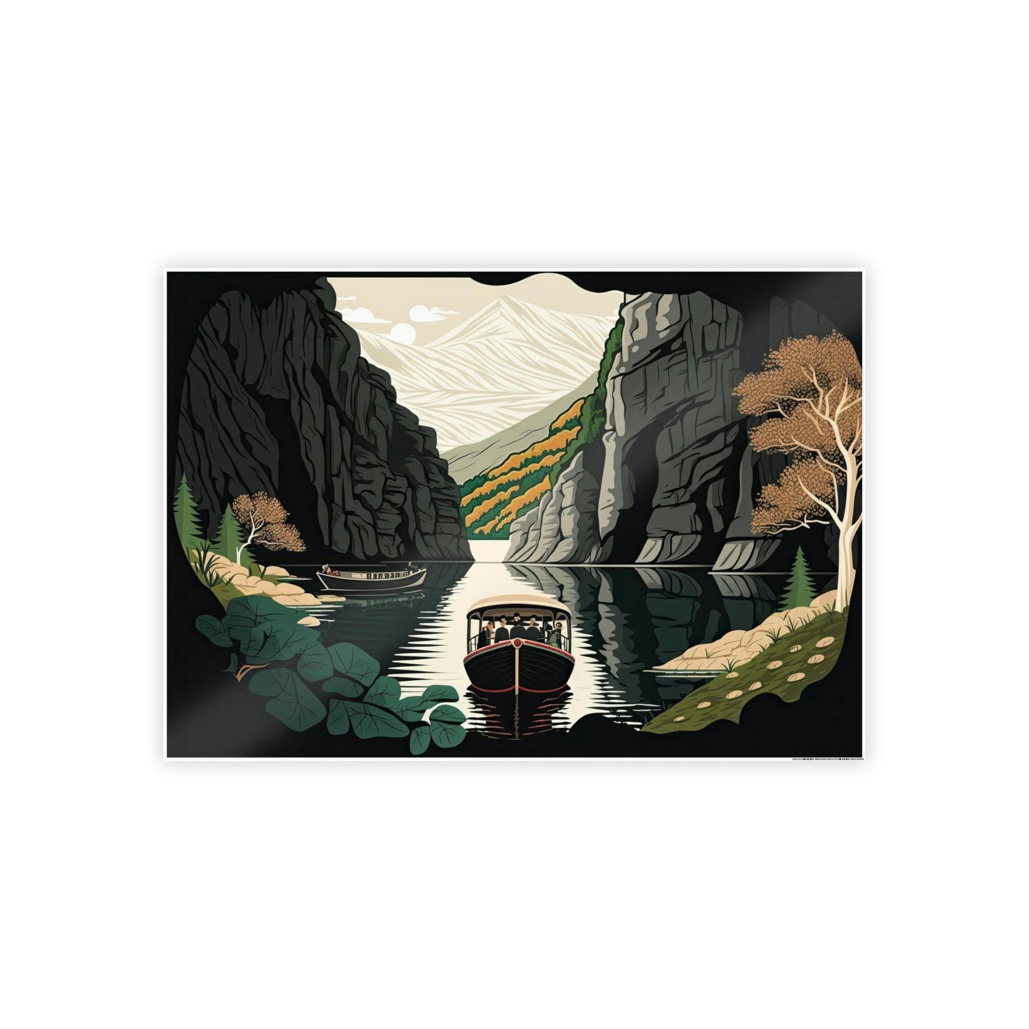 Lakes And Rivers Dancing Waters: Artful Canvas and Poster Print of Lakes and Rivers