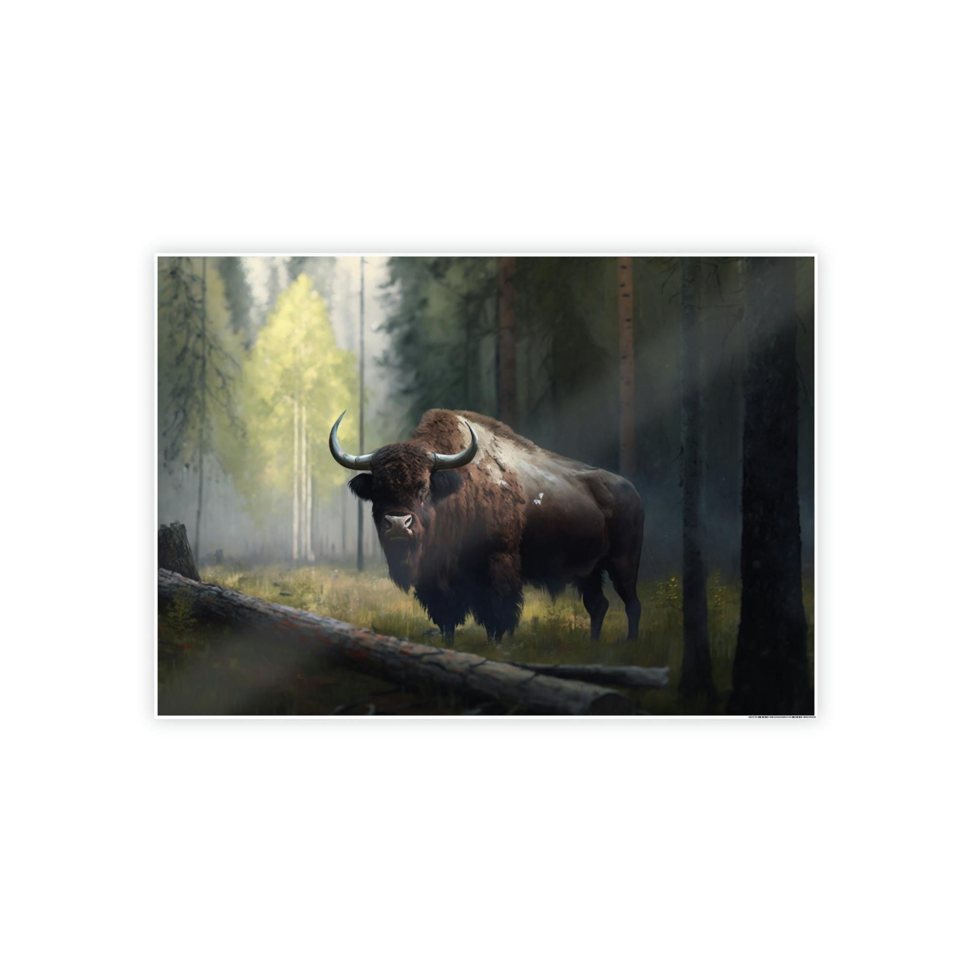 Bisons The Bison's Realm: Canvas & Poster Wall Art of Bison Roaming Free in the Wild