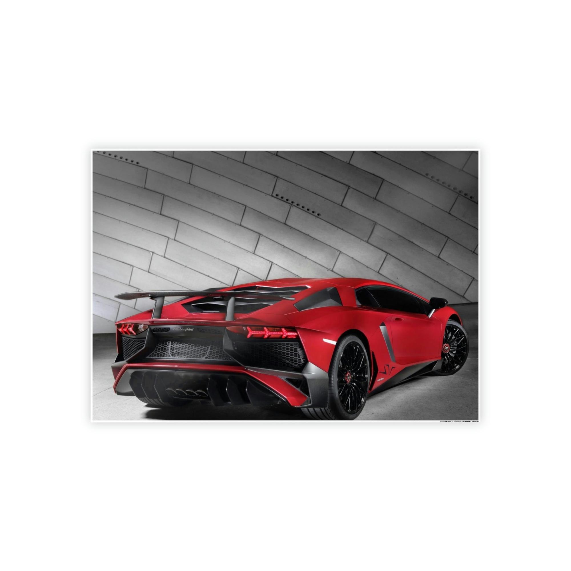 Lamborghini Luxury on Wheels: Framed Canvas of Lamborghini for Art Lovers