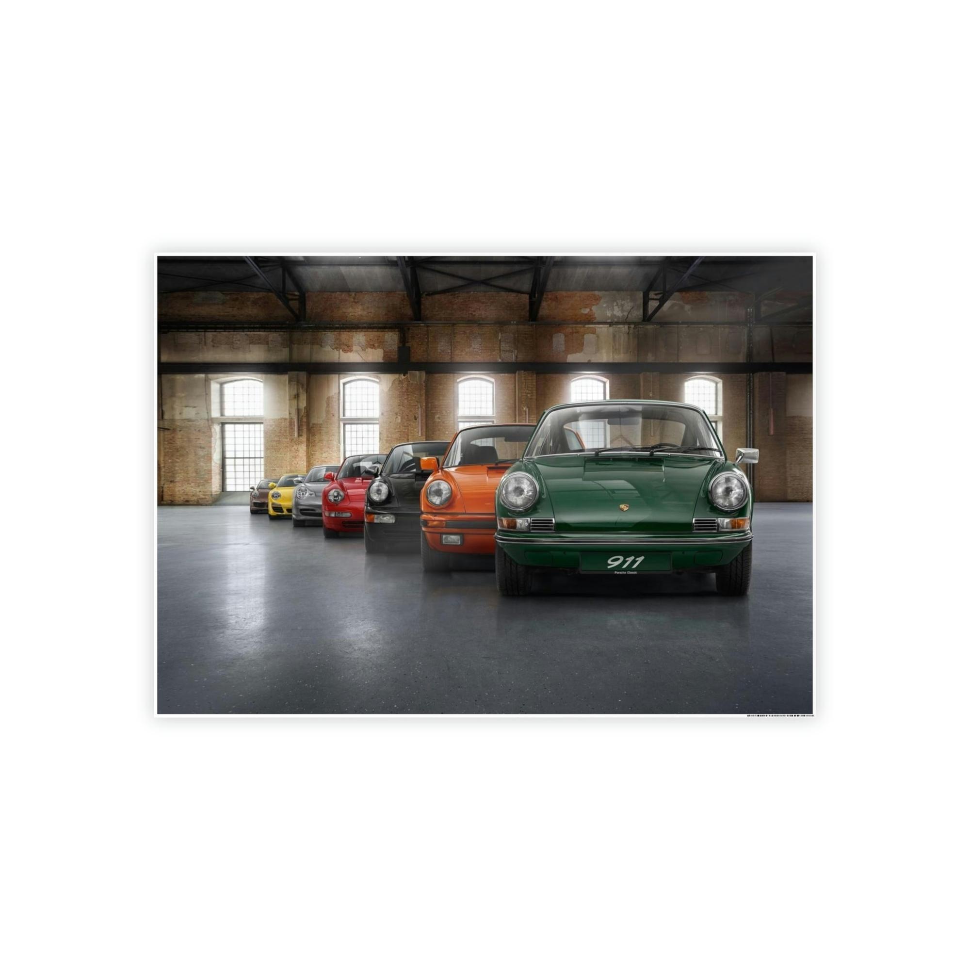 Porsche The Porsche Collection: A High-Quality Framed Poster for Car Enthusiasts
