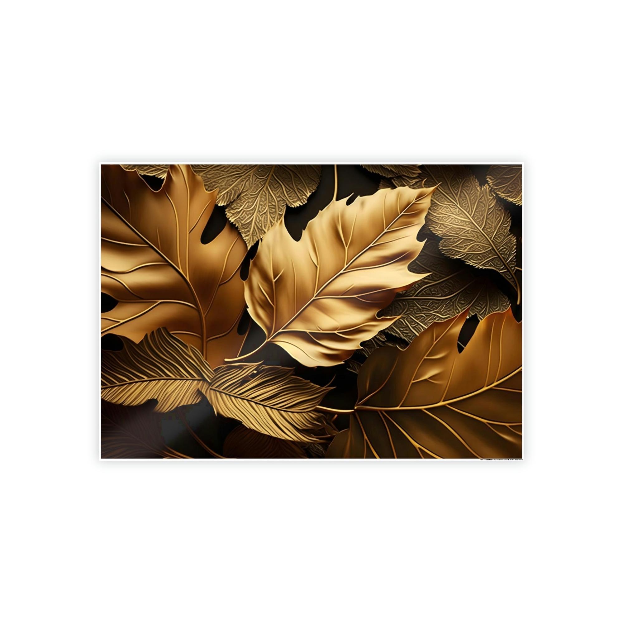 Gold Abstract Art Radiant Splendor: Gold Abstract Canvas & Poster Wall Art