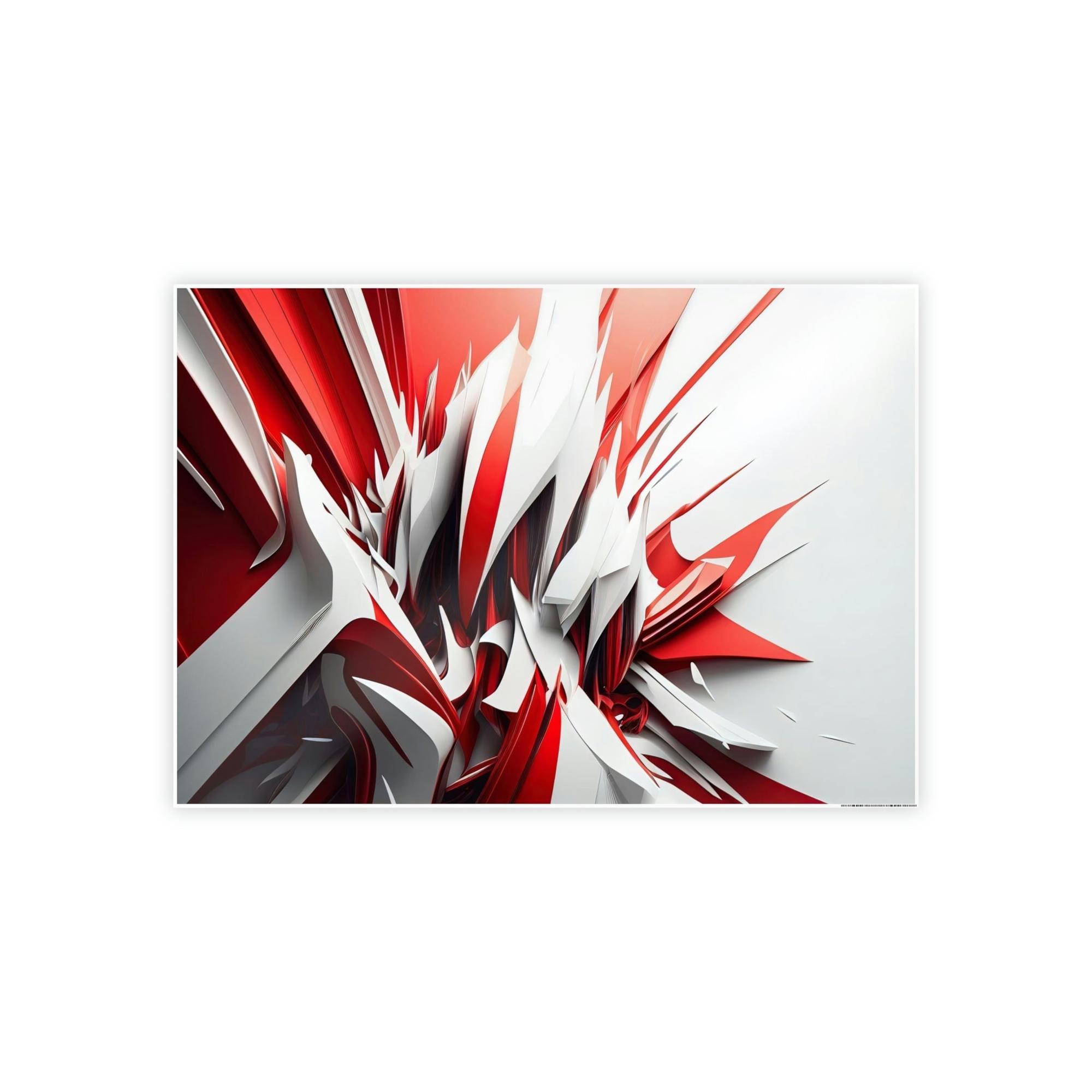 Red Abstract Art The Art of Intensity: Red Abstract Print on Canvas and Wall Art