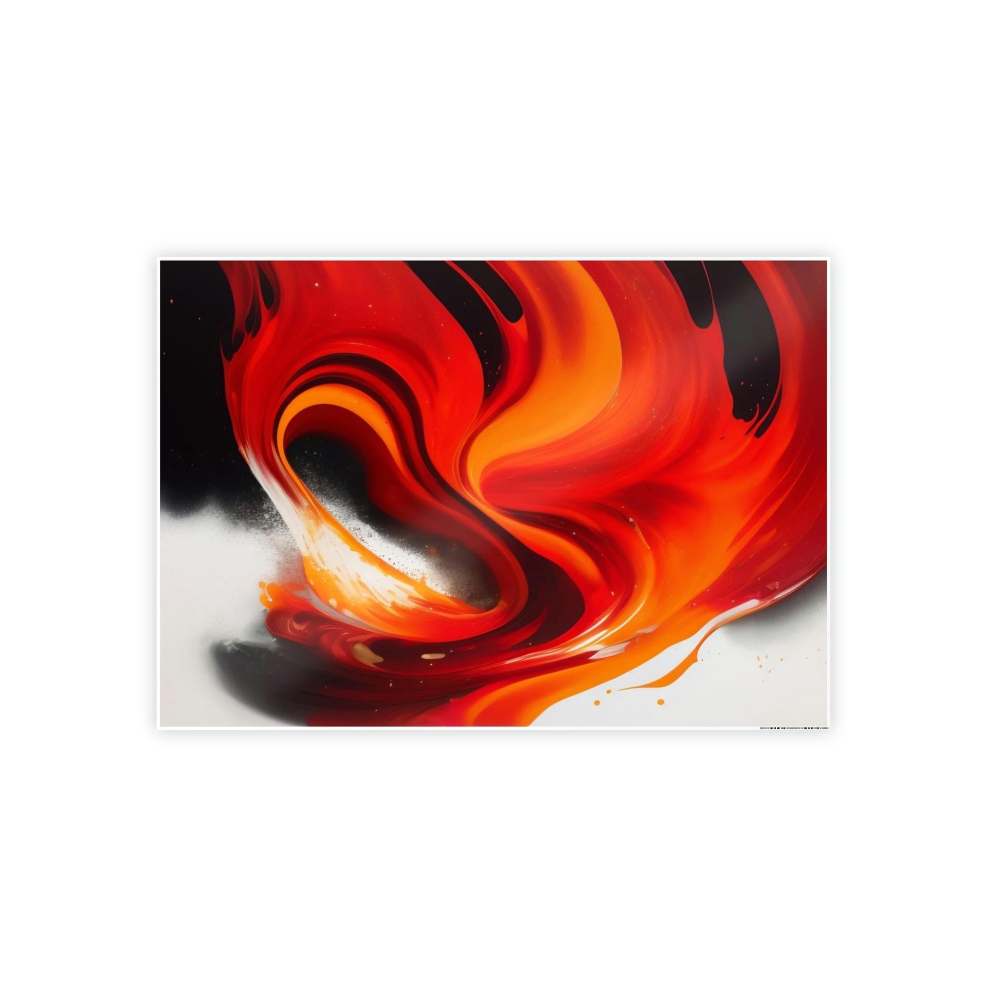 Red Abstract Art A Touch of Passion: Red Abstract Art Collection on Framed Canvas and Posters