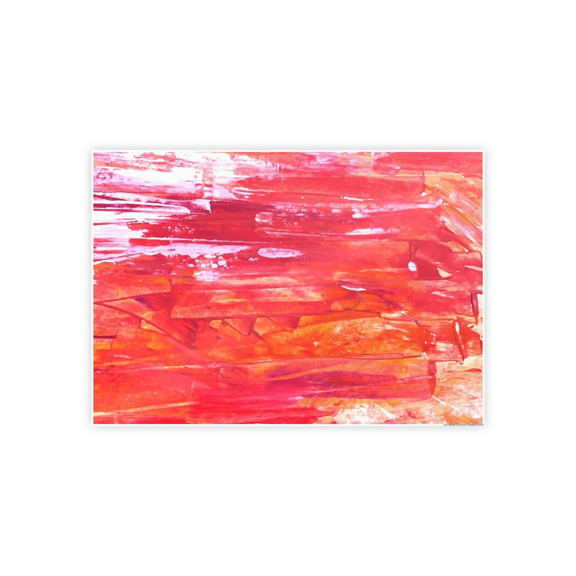 Red Abstract Art Red Inspiration: A Mesmerizing Print on Natural Canvas for Your Wall Decor
