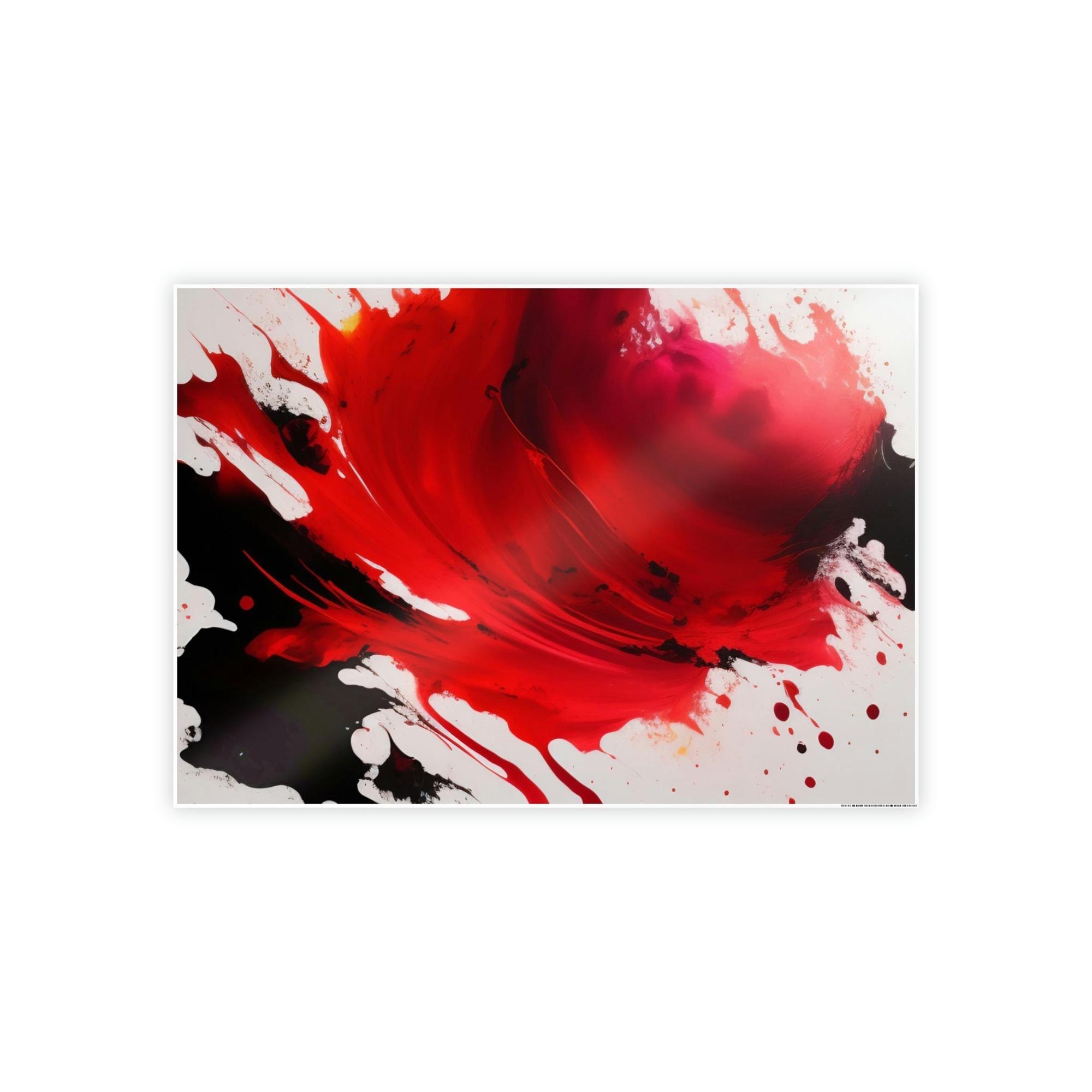 Red Abstract Art The Art of Boldness: Red Abstract Prints and Wall Art on Natural Canvas & Posters