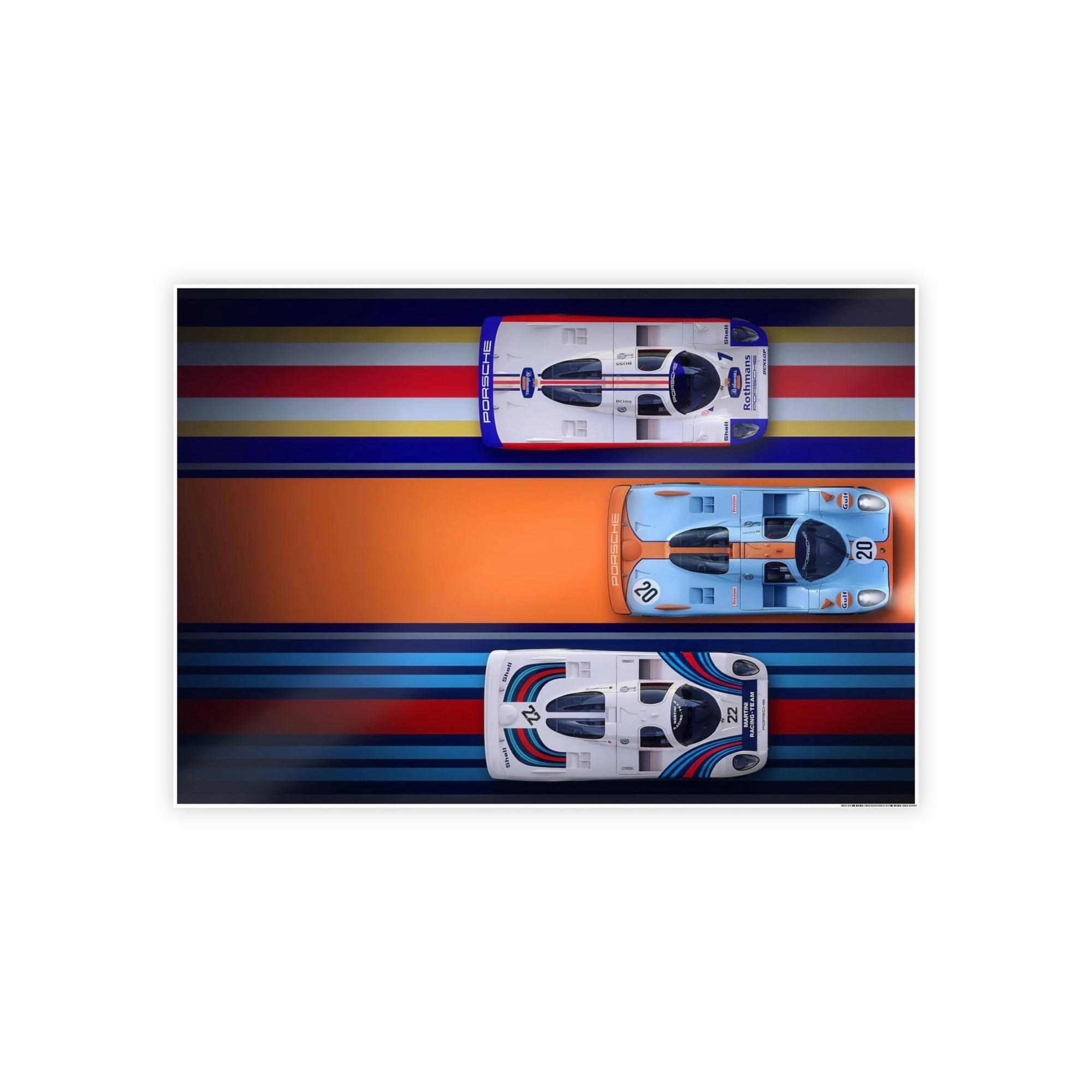 Porsche Speed Demons: A Canvas & Poster Print of a Porsche on the Racetrack