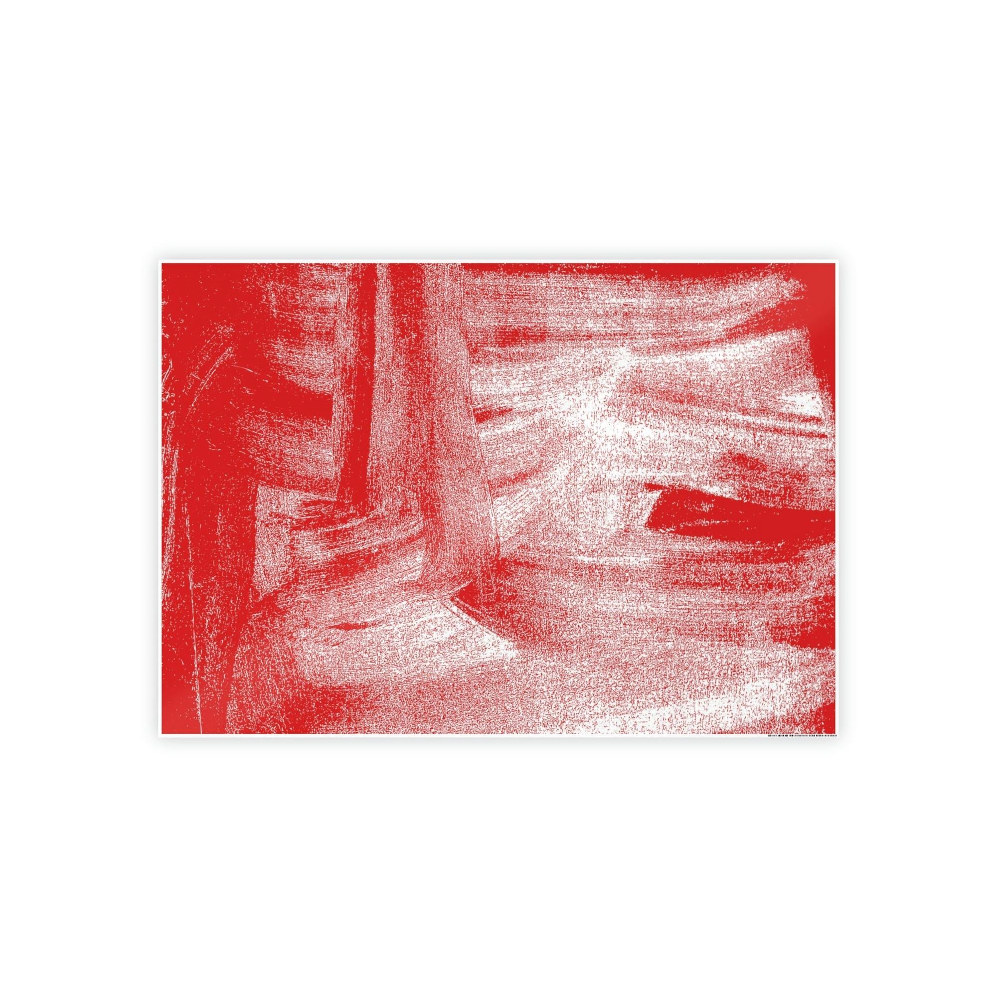 Red Abstract Art Abstract Energy: A Red Art Print on Poster and Framed Canvas for Your Wall