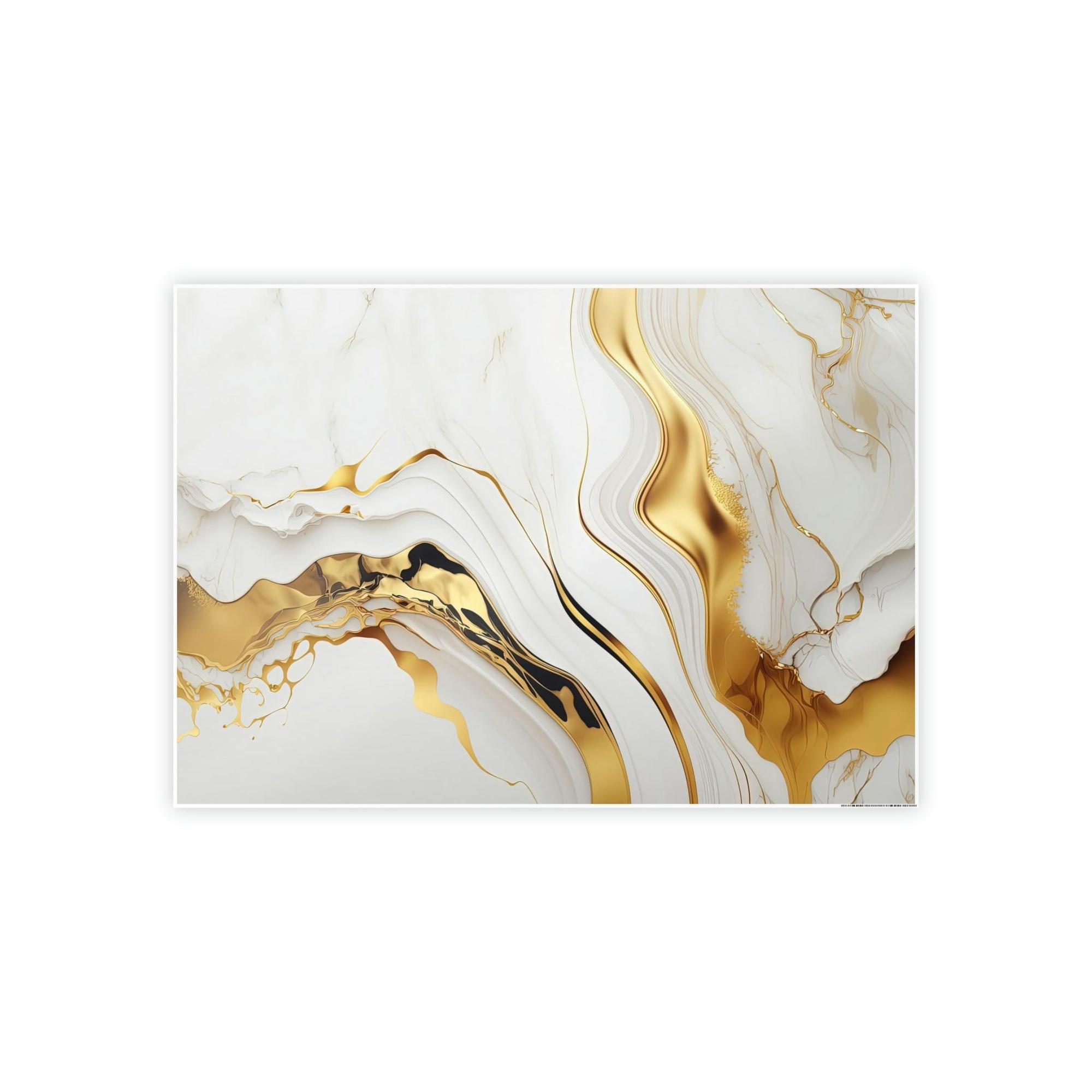 Gold Abstract Art Ethereal Radiance: Inspiring Canvas & Poster Wall Art of Gold Abstracts