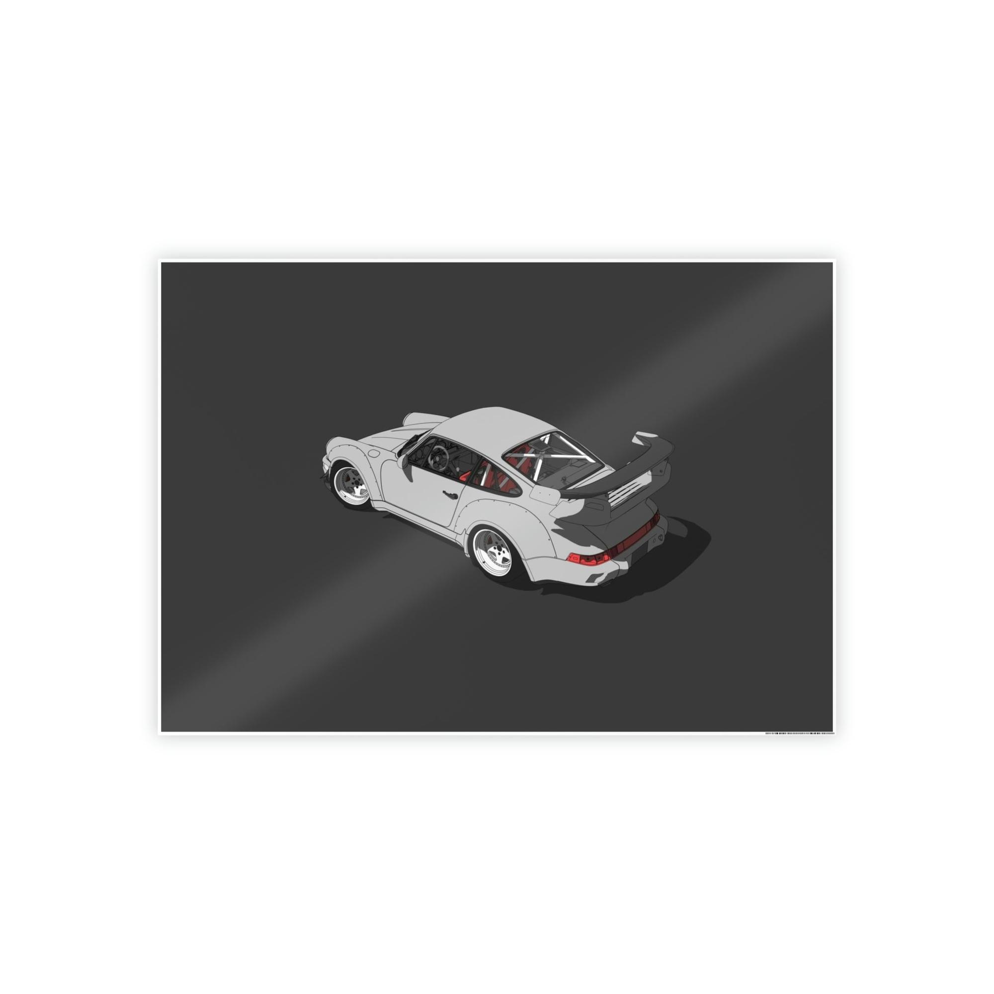 Porsche Porsche's Speed and Style: Natural Canvas & Poster Print Set