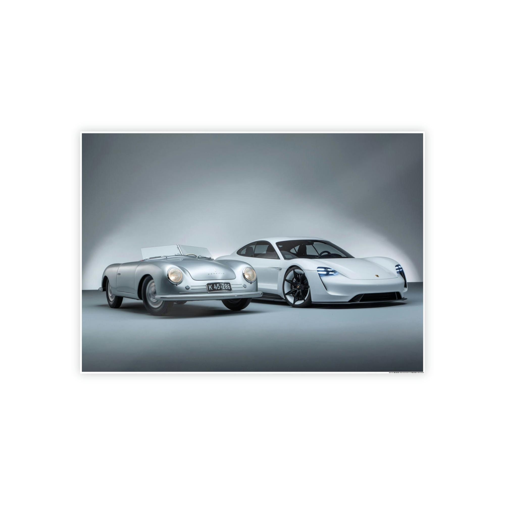 Porsche Porsche Pair: A High-Quality Print on Canvas & Poster of Two Classic Cars