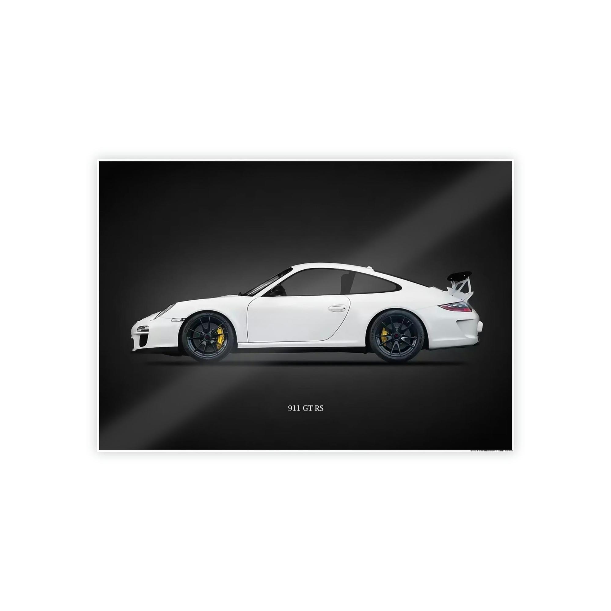 Porsche Porsche Wall Art: White Art Print for Luxury Car Lovers