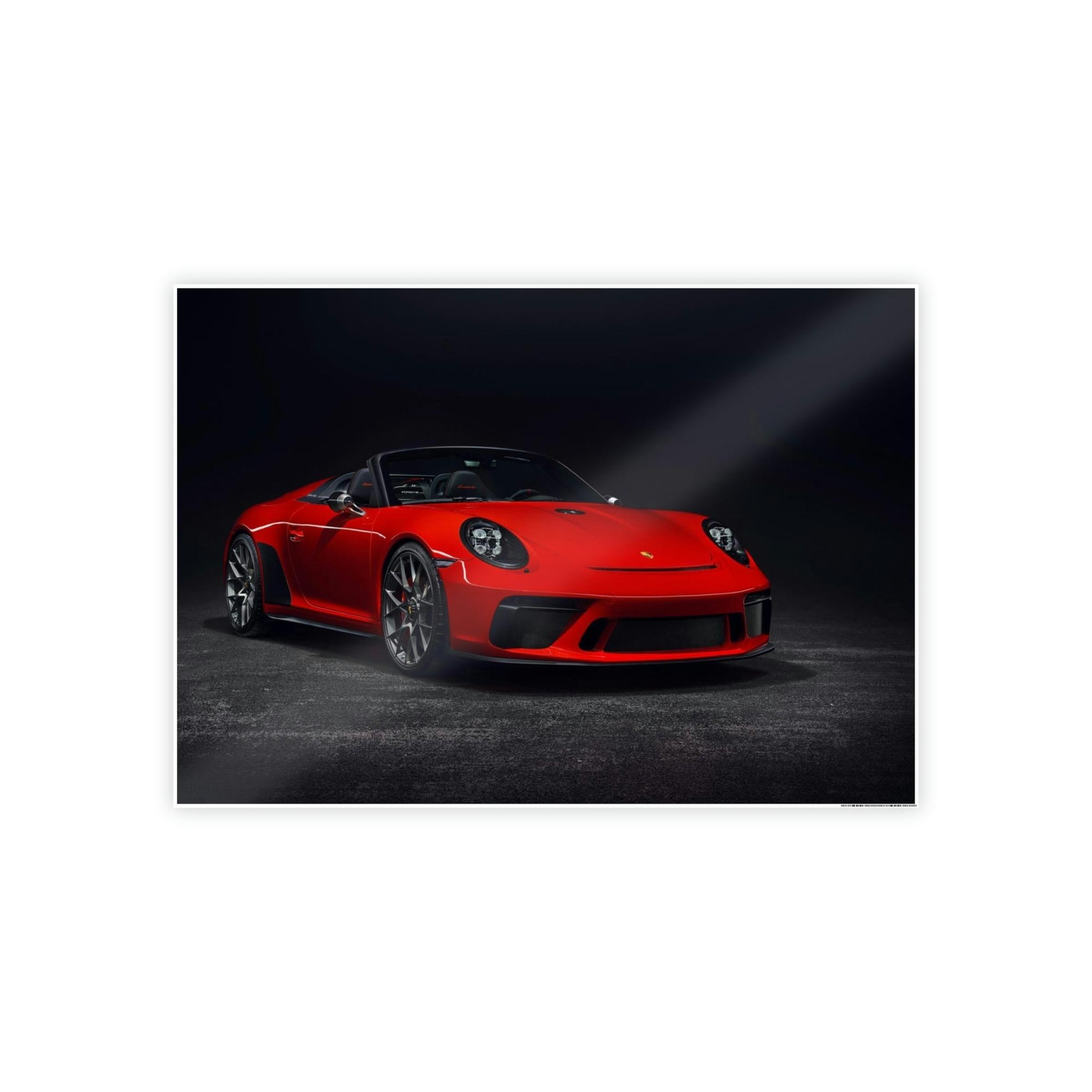 Porsche A Classic in the Making: The Timeless Appeal of a Red Porsche on Canvas & Poster