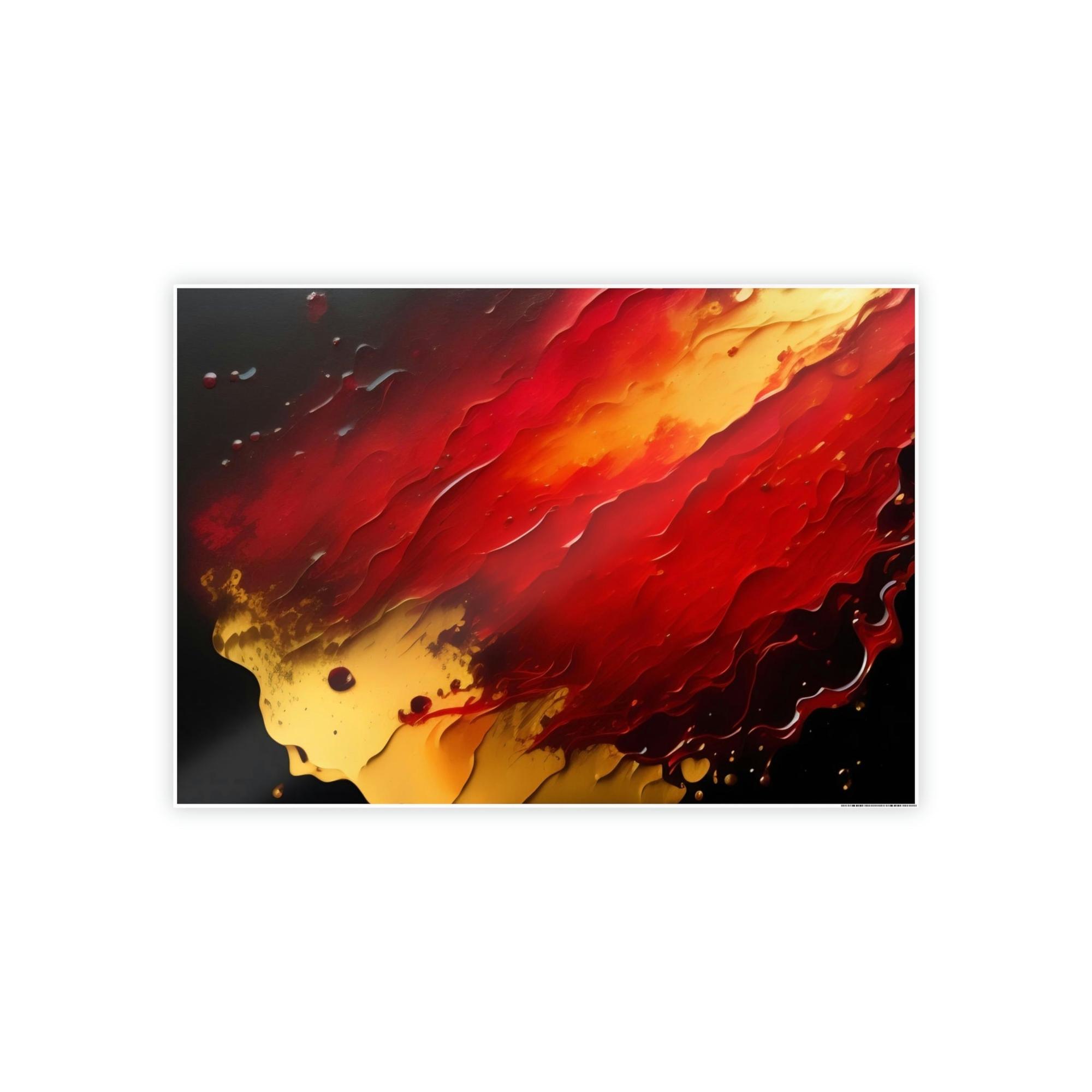 Red Abstract Art Shades of Passion: A Red Abstract Art Print on Poster and Canvas