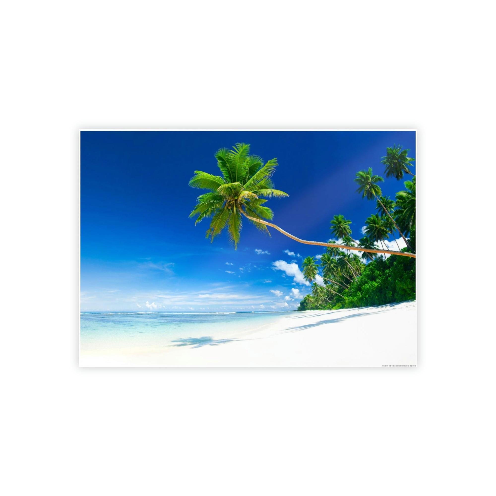 Island Beach Seaside Serenity: Canvas & Poster Print of a Peaceful Beach on an Island