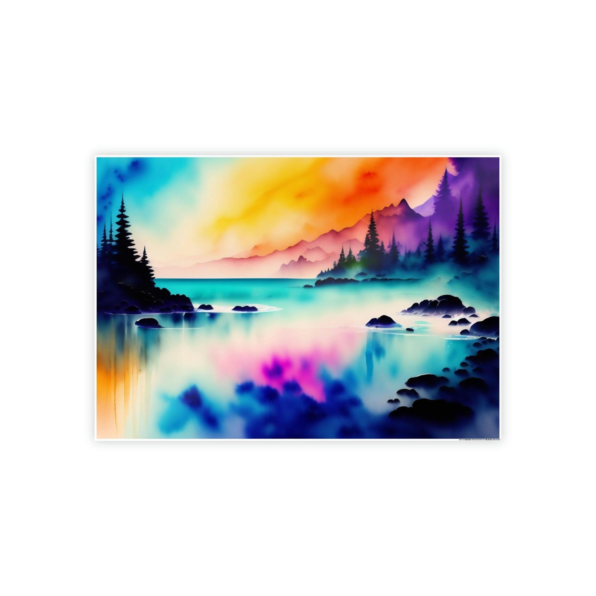 Lakes And Rivers Water's Charm: Artful Canvas and Poster Print of Lakes and Rivers