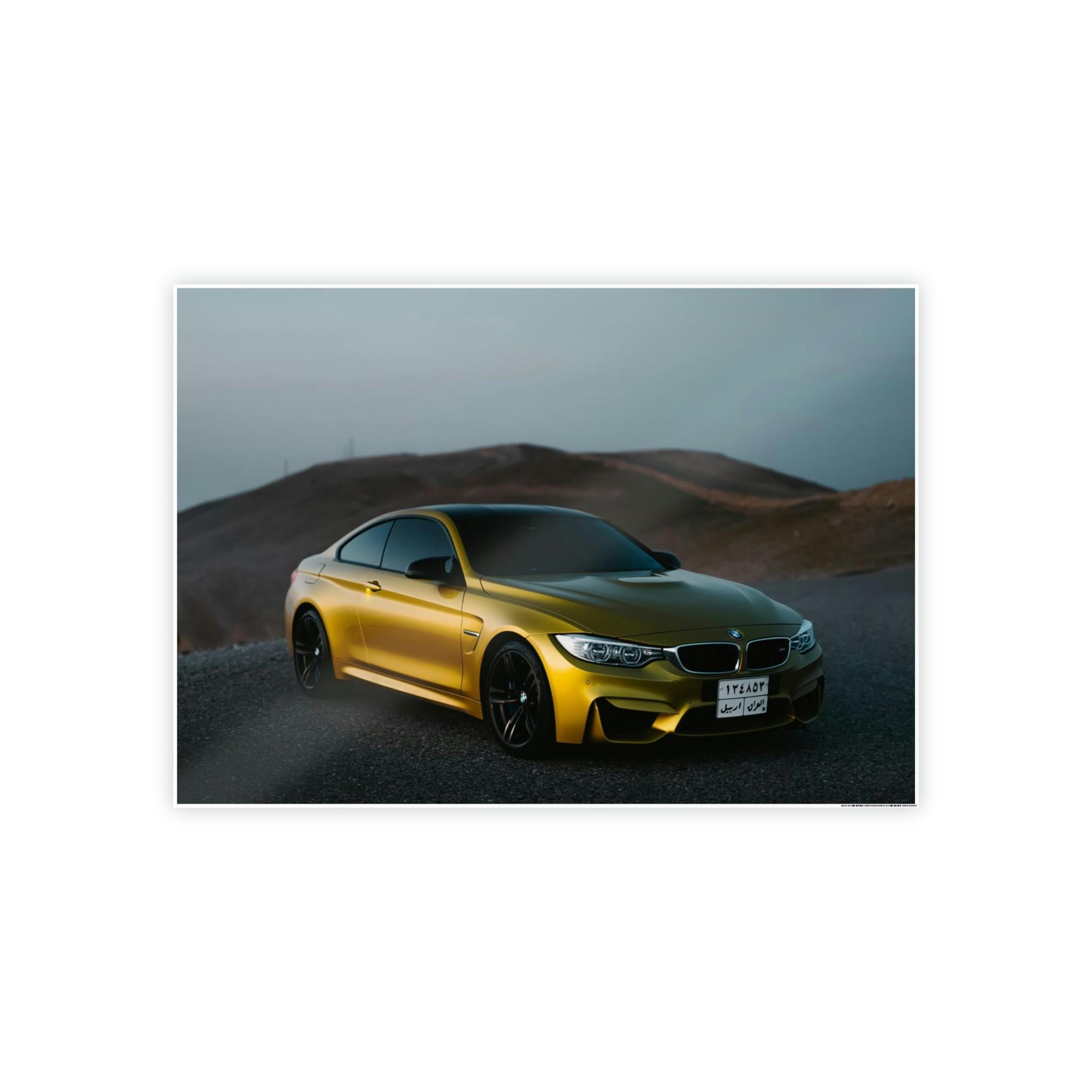 Bmw BMW's Engineering Excellence: Striking Wall Art on Natural Canvas & Poster