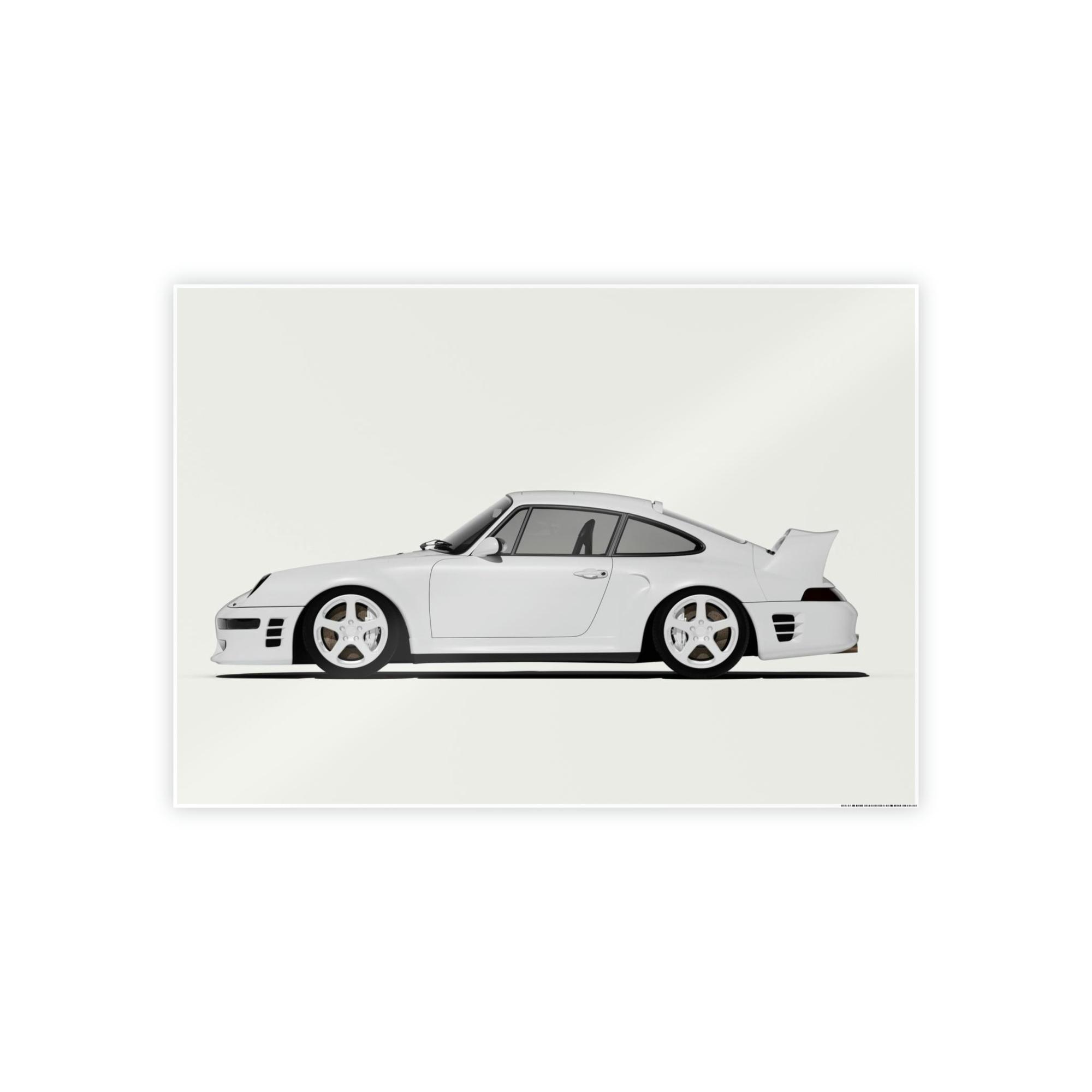 Porsche Porsche Paradise: Stunning Wall Art Featuring a Luxurious Porsche Scene on Natural Canvas