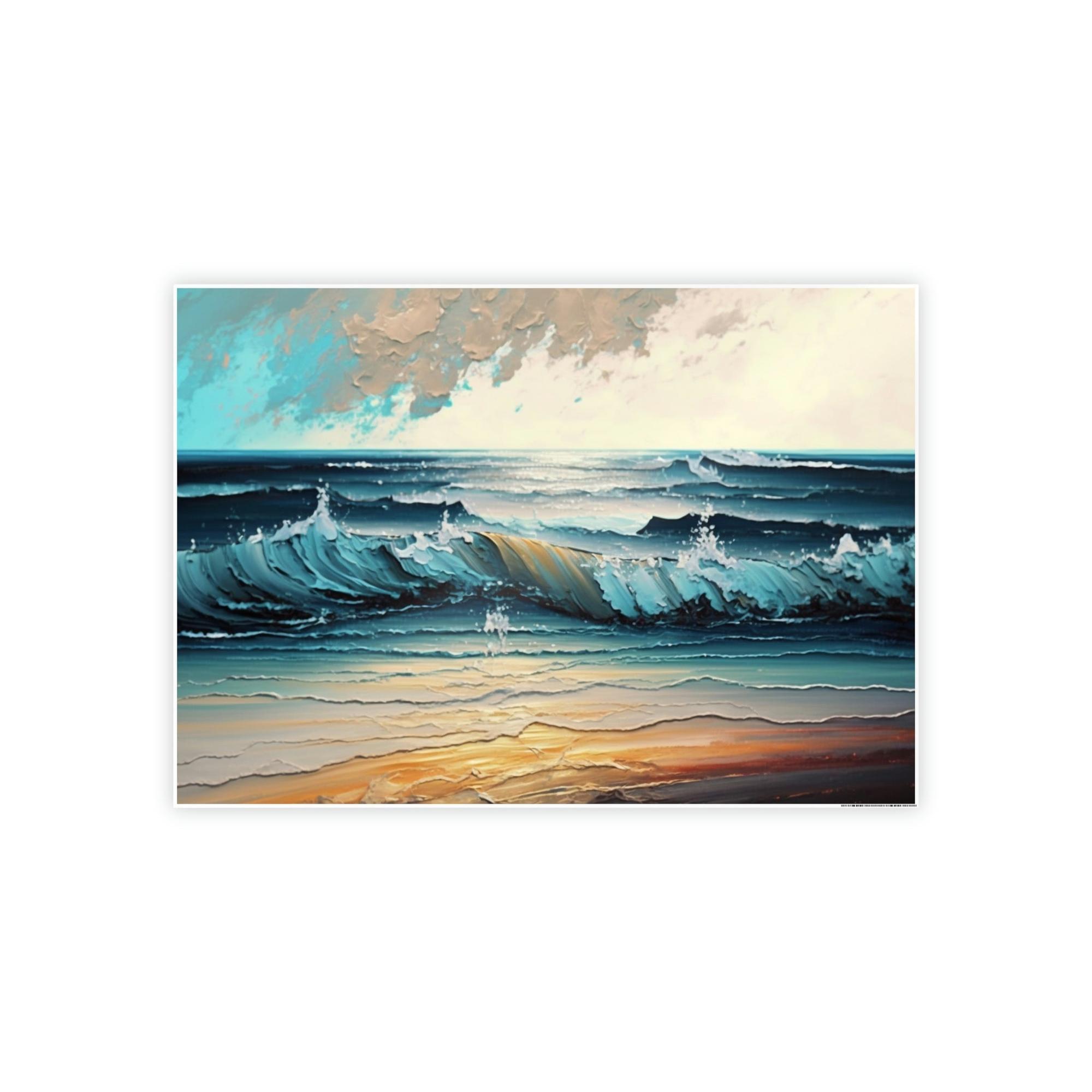 Abstract Ocean Oceanic Dreams: A Print on Canvas & Poster of an Abstract Sea View