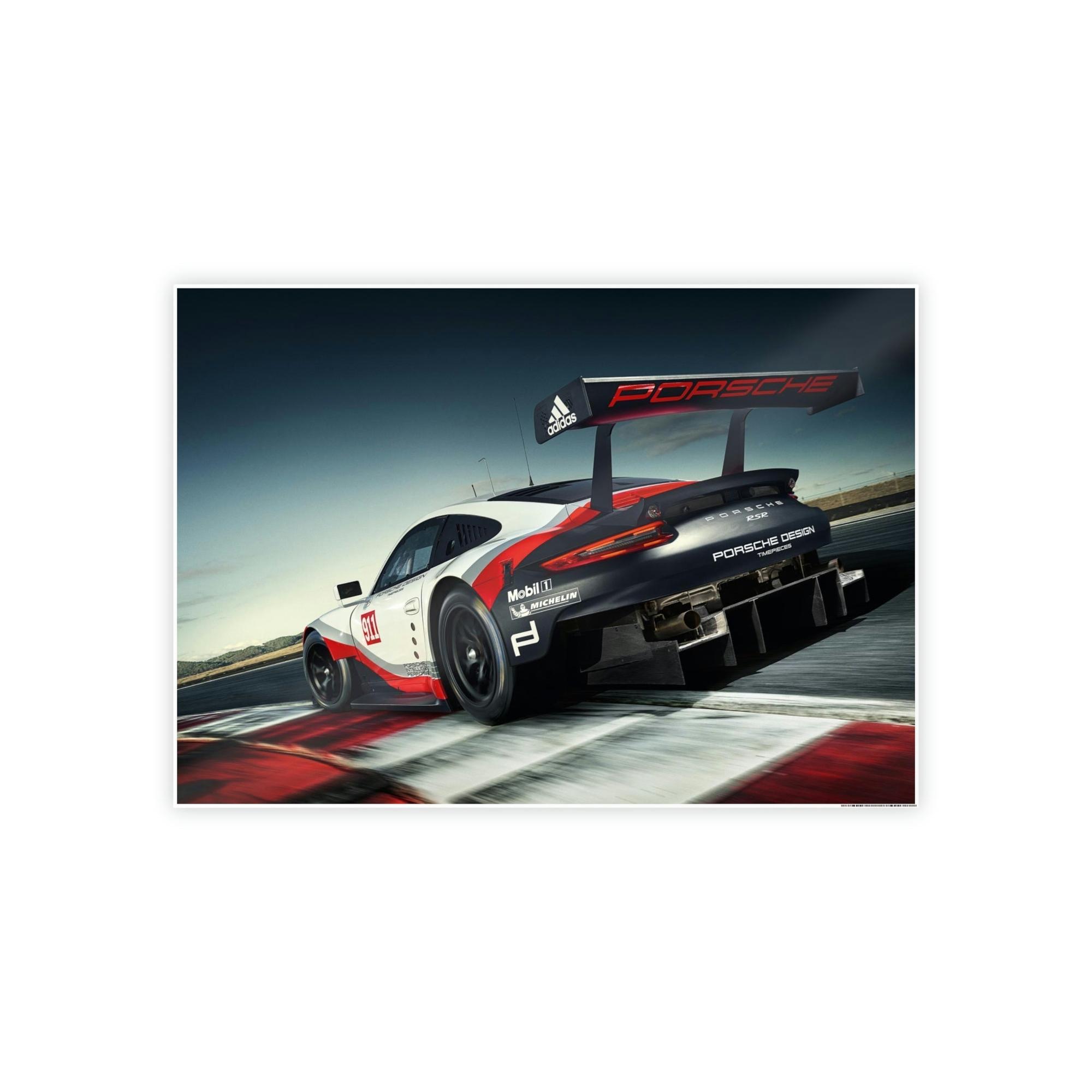 Porsche Porsche in Motion: A Framed Canvas & Poster Art Piece That Depicts the Speed and Grace of Porsche
