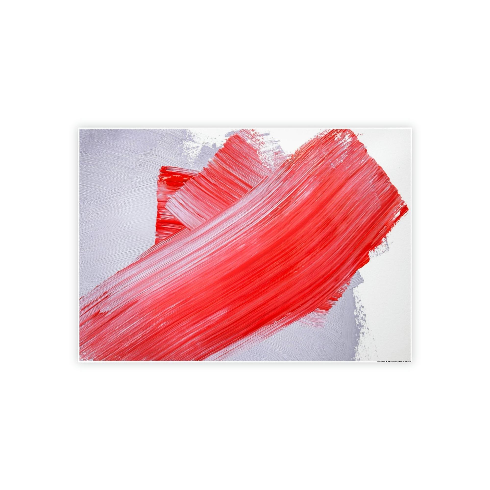 Red Abstract Art Red Abstract Delight: Natural Canvas and Framed Poster for Your Wall Art