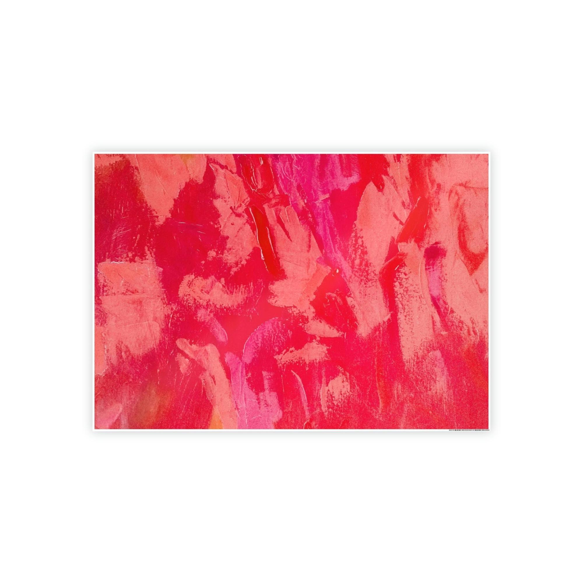 Red Abstract Art Vibrant Red: A Striking Print on Canvas to Add to Your Art Collection