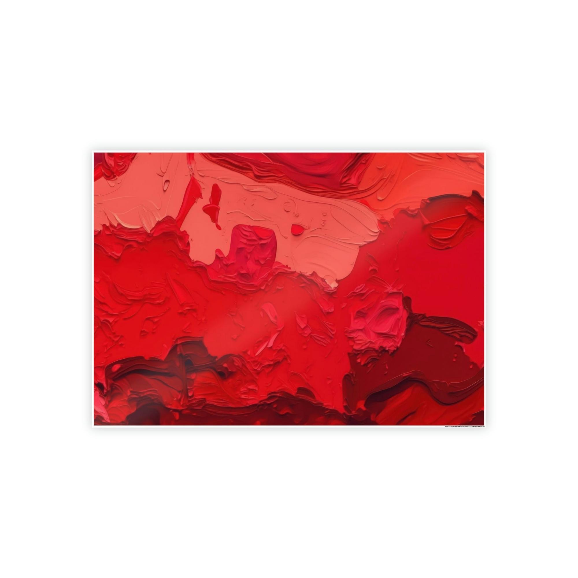 Red Abstract Art Abstract Fire: A Red Art Print on Framed Poster to Ignite Your Walls