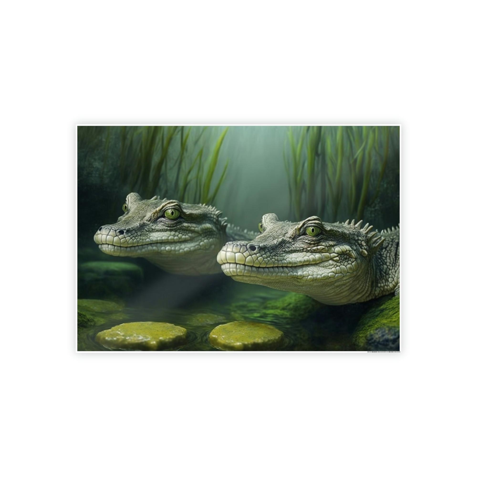 Alligators Swamp King: A Natural Canvas & Poster Wall Art of a Dominant Alligators